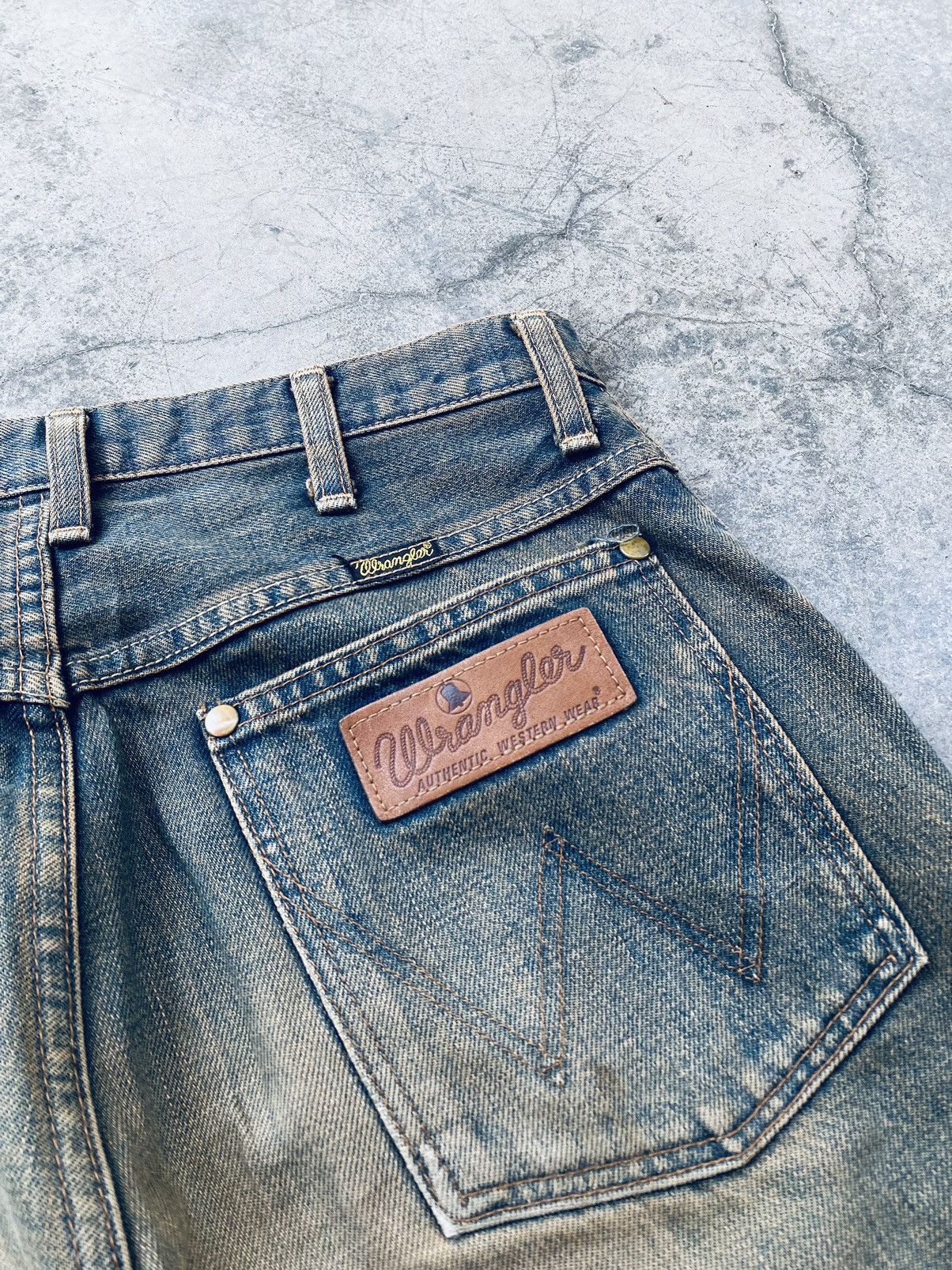 Wrangler Vintage wrangler Rusty Selvedge Distressed Denim Pants Size US 29 - 14 Thumbnail