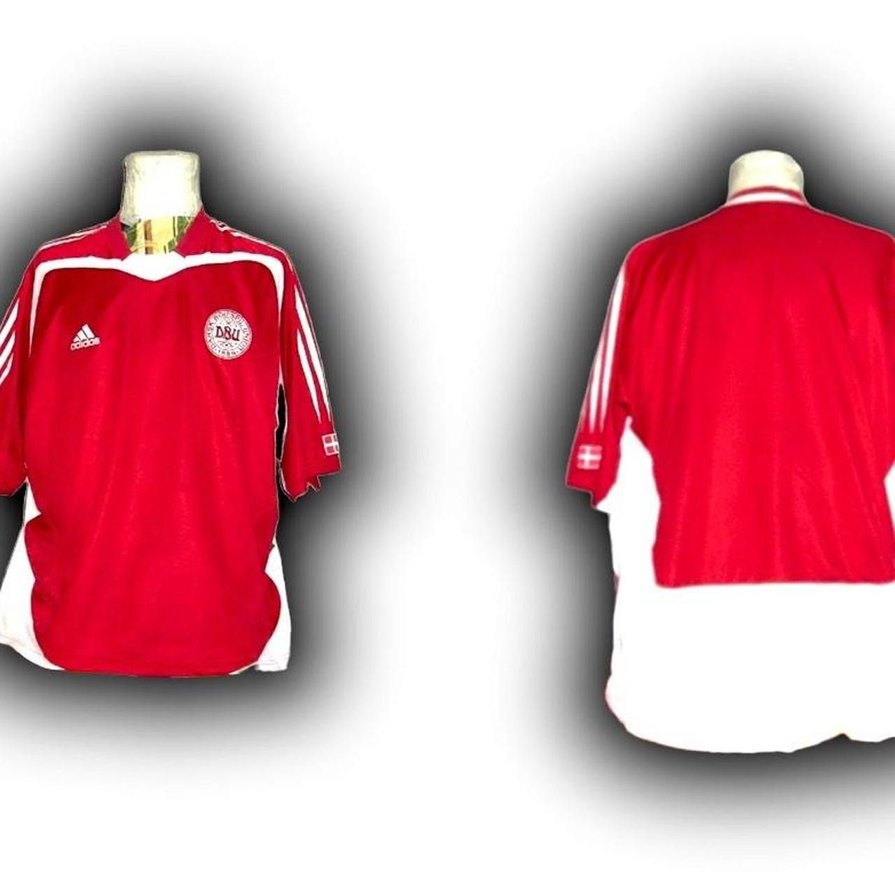 Adidas Denmark 2004 2005 Home Shirt Jersey Size US XL / EU 56 / 4 - 2 Thumbnail