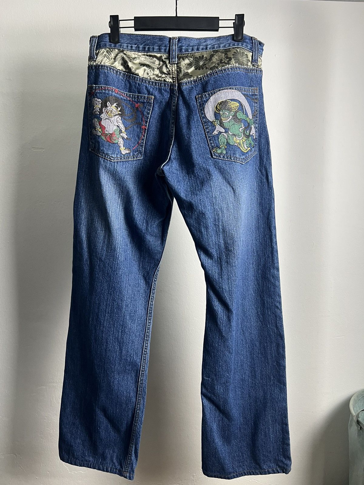 Kamakura × Vintage Vintage Kamakura Green/Red Devil Pockets Denim Size US 32 / EU 48 - 1 Thumbnail