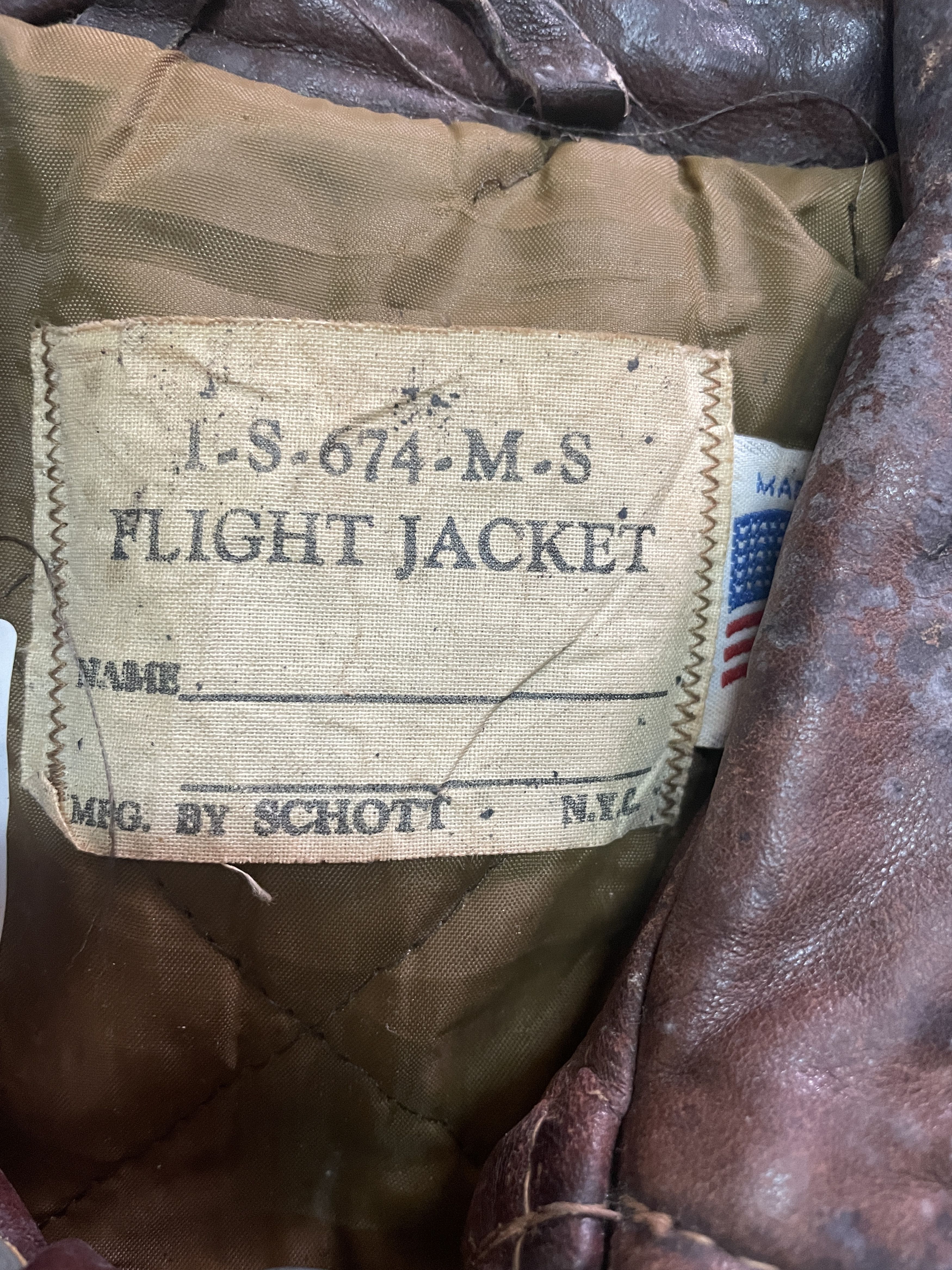 Schott Vintage 50s Schott Made In Usa Flight Leather Bomber Jacket Size US S / EU 44-46 / 1 - 9 Thumbnail