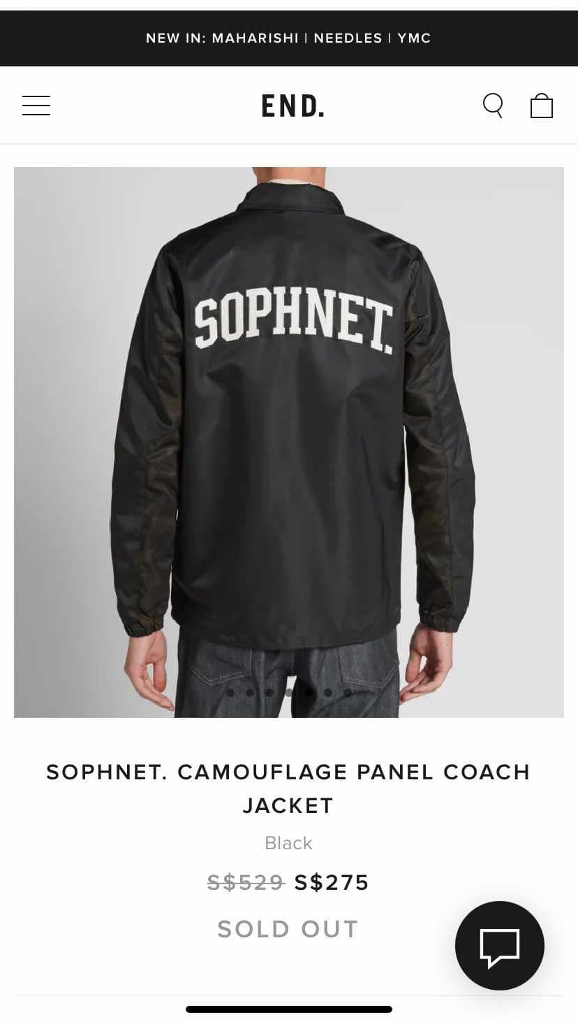 Sophnet. Sophnet. Camouflage Panel Coach Jacket Size US S / EU 44-46 / 1 - 1 Thumbnail