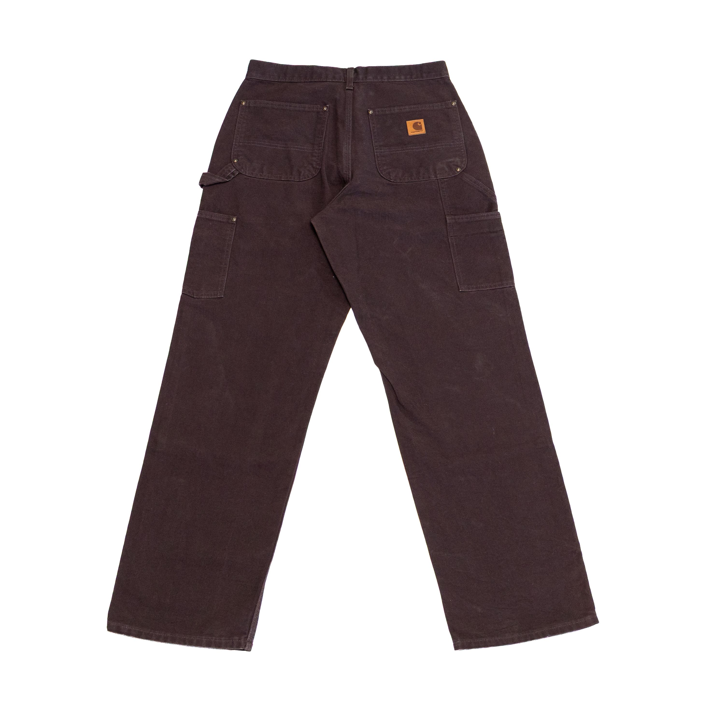 Carhartt Carhartt B136 DKB Double Knee Pants Brown Custom Graphic 31 Size US 31 - 2 Thumbnail