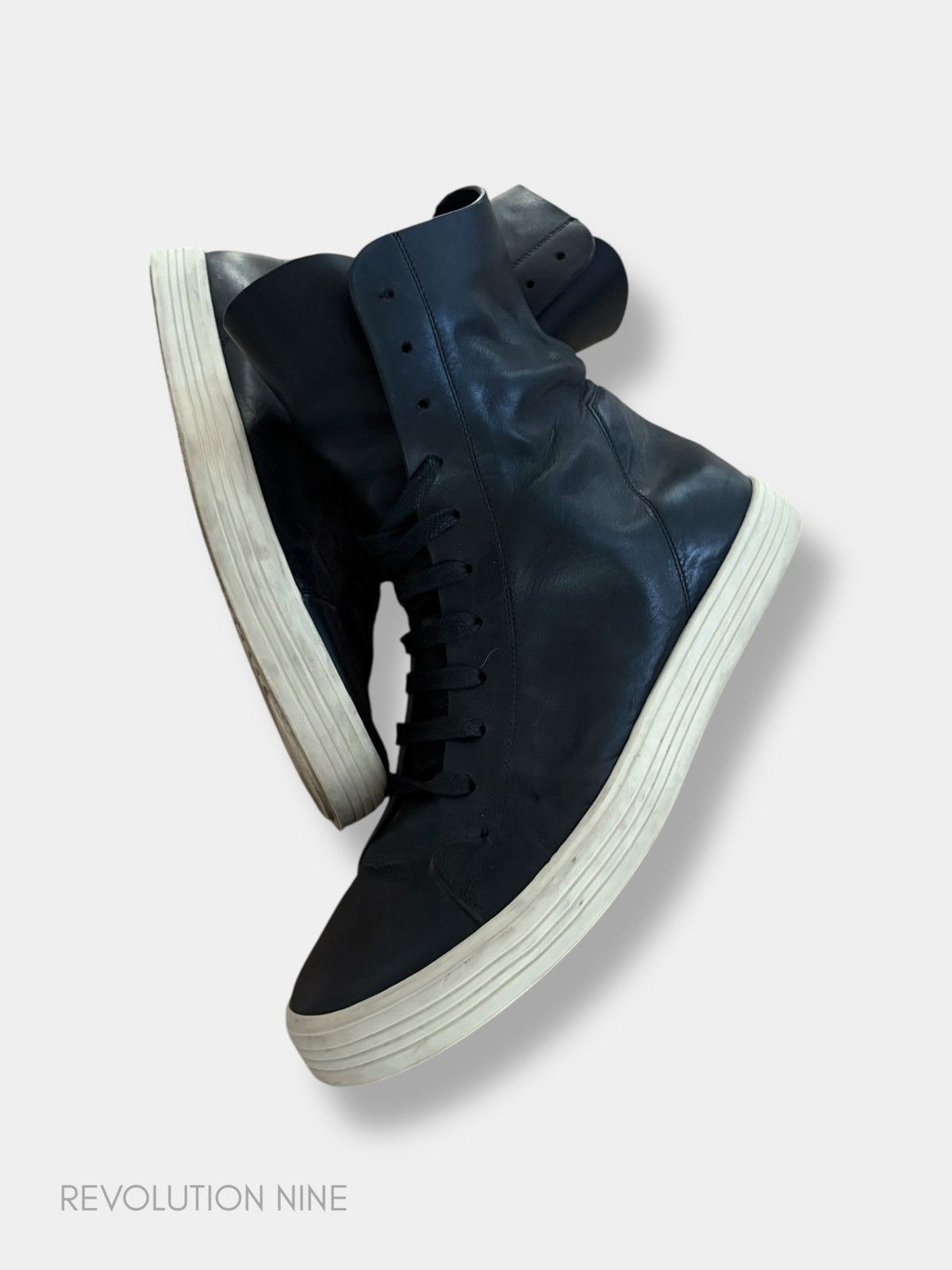 Rick Owens Rick Owens FW16 high top leather sneakers Size US 9 / EU 42 - 1 Thumbnail