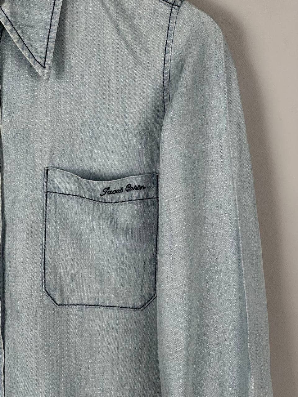 Jacob Cohen Jacob Cohen Denim Blue Luxury Shirts Size XS Size XS / US 0-2 / IT 36-38 - 4 Thumbnail