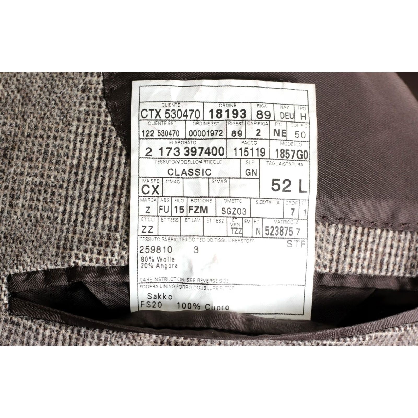 Z Zegna Z ZEGNA Classic Wool Angora Check Blazer Jacket Men Size 52 L MJ4501 Size 52R - 7 Thumbnail