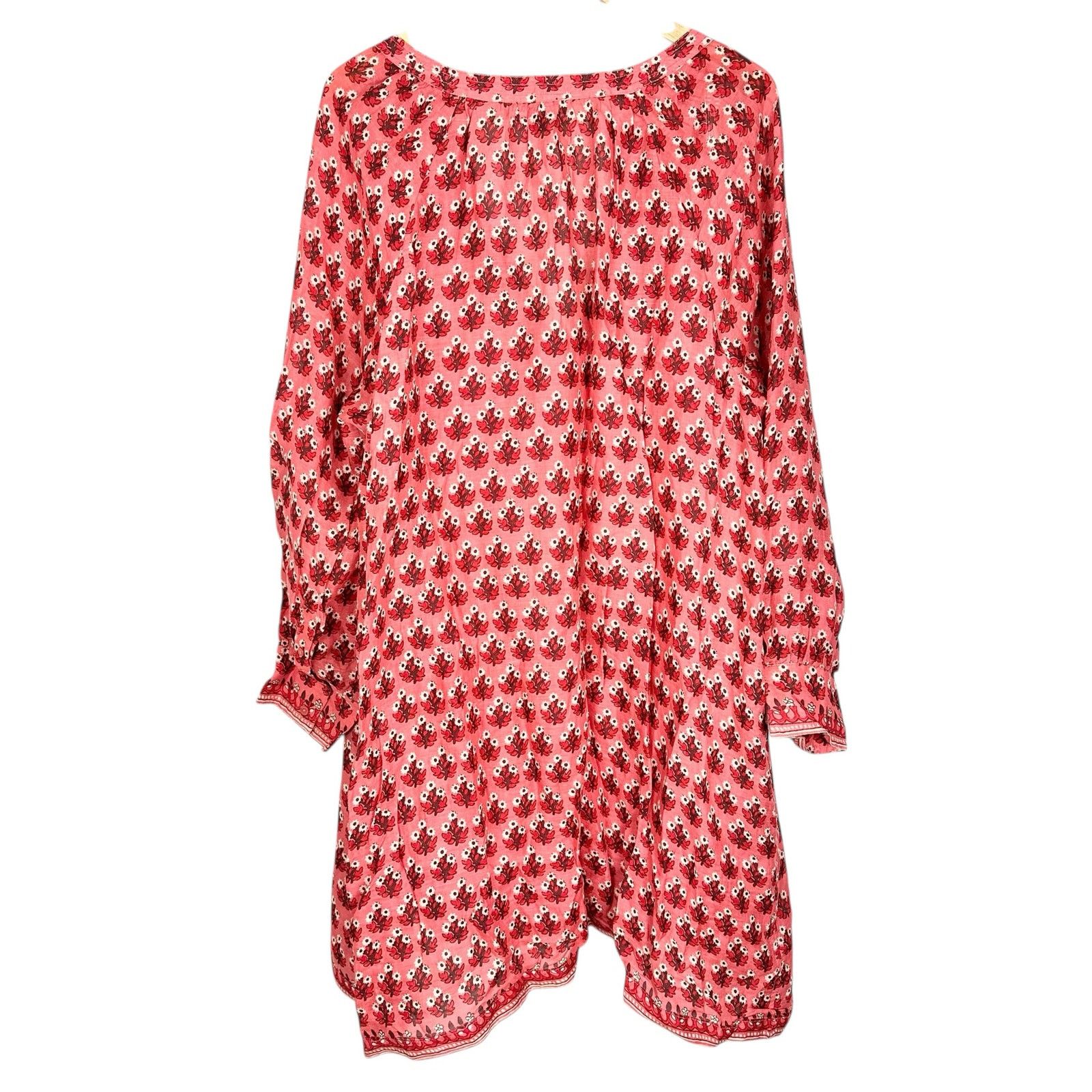 J.Crew J CREW Cabana Mini Shirt Dress Block Print Coral Ramie Sz 3X Size 3XL / US 20-22 - 9 Thumbnail