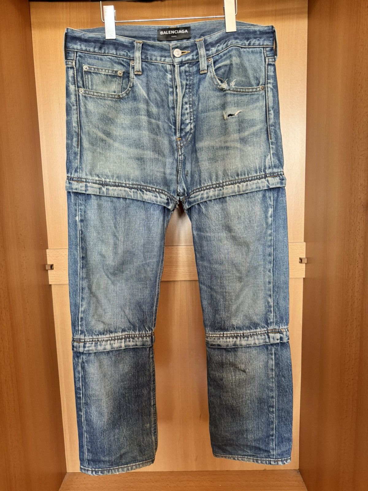 Balenciaga BALENCIAGA SS18 CONVERTIBLE ZIP DENIM JEANS | Grailed