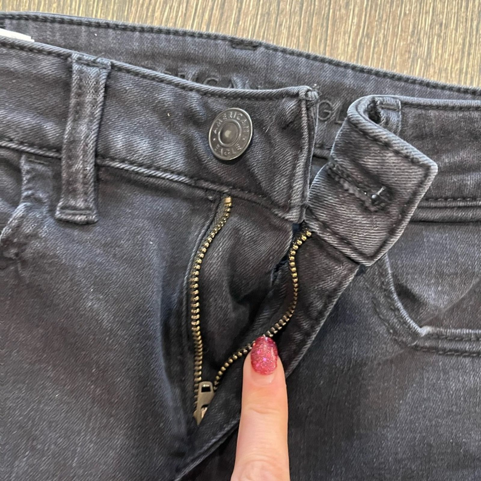 American Eagle Outfitters American Eagle Skinny Jeans High Rise Next Level Black 2 Size 26" / US 2 / IT 38 - 4 Thumbnail