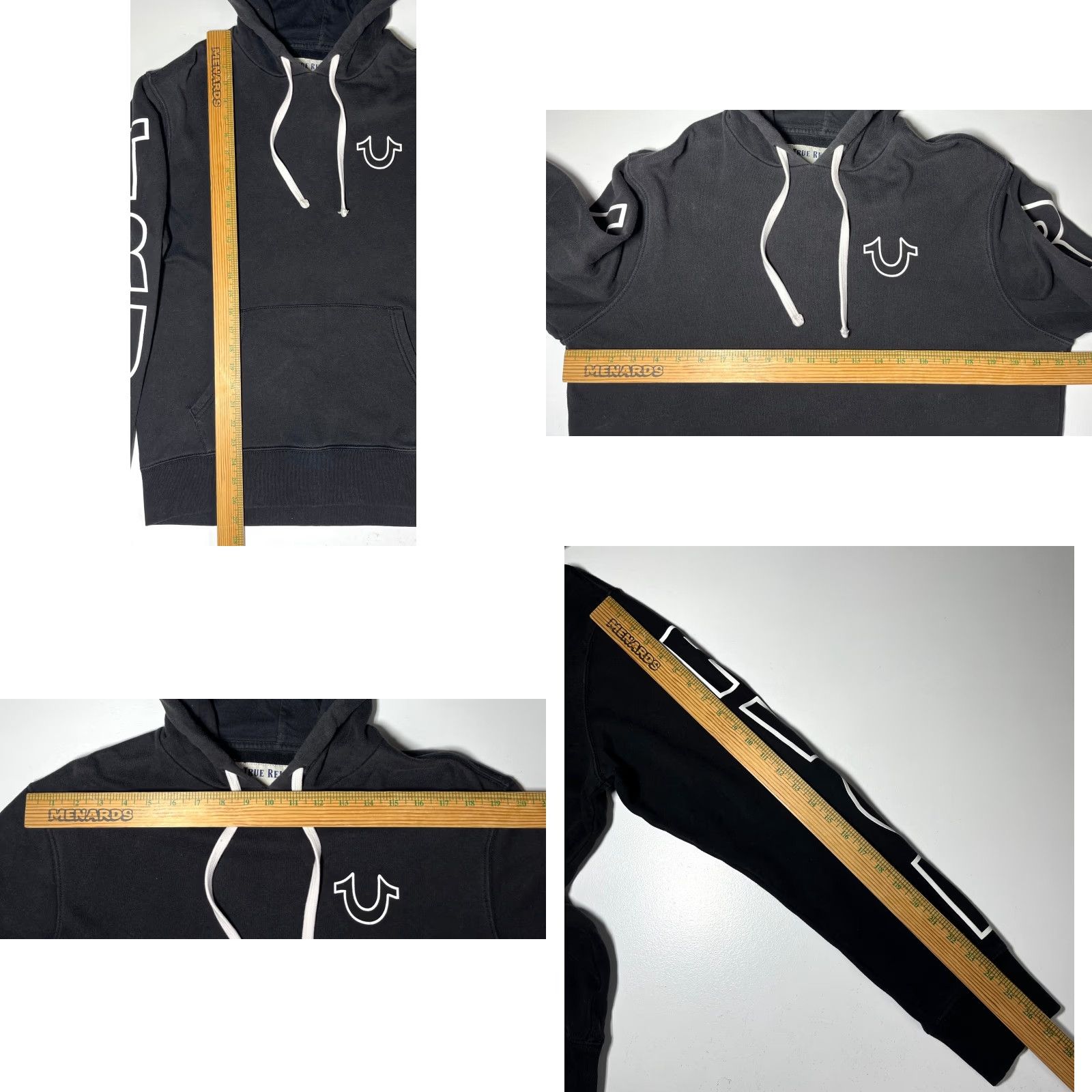 True Religion True Religion Hoodie Mens Pullover Black M Sweatshirt Hooded Pockets Long Sleeve Cotton Polyester Fleece Regular Genders Mens Size US M / EU 48-50 / 2 - 9 Thumbnail