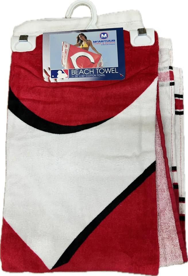 Designer Cincinnati Reds Beach Towel Size ONE SIZE - 2 Thumbnail
