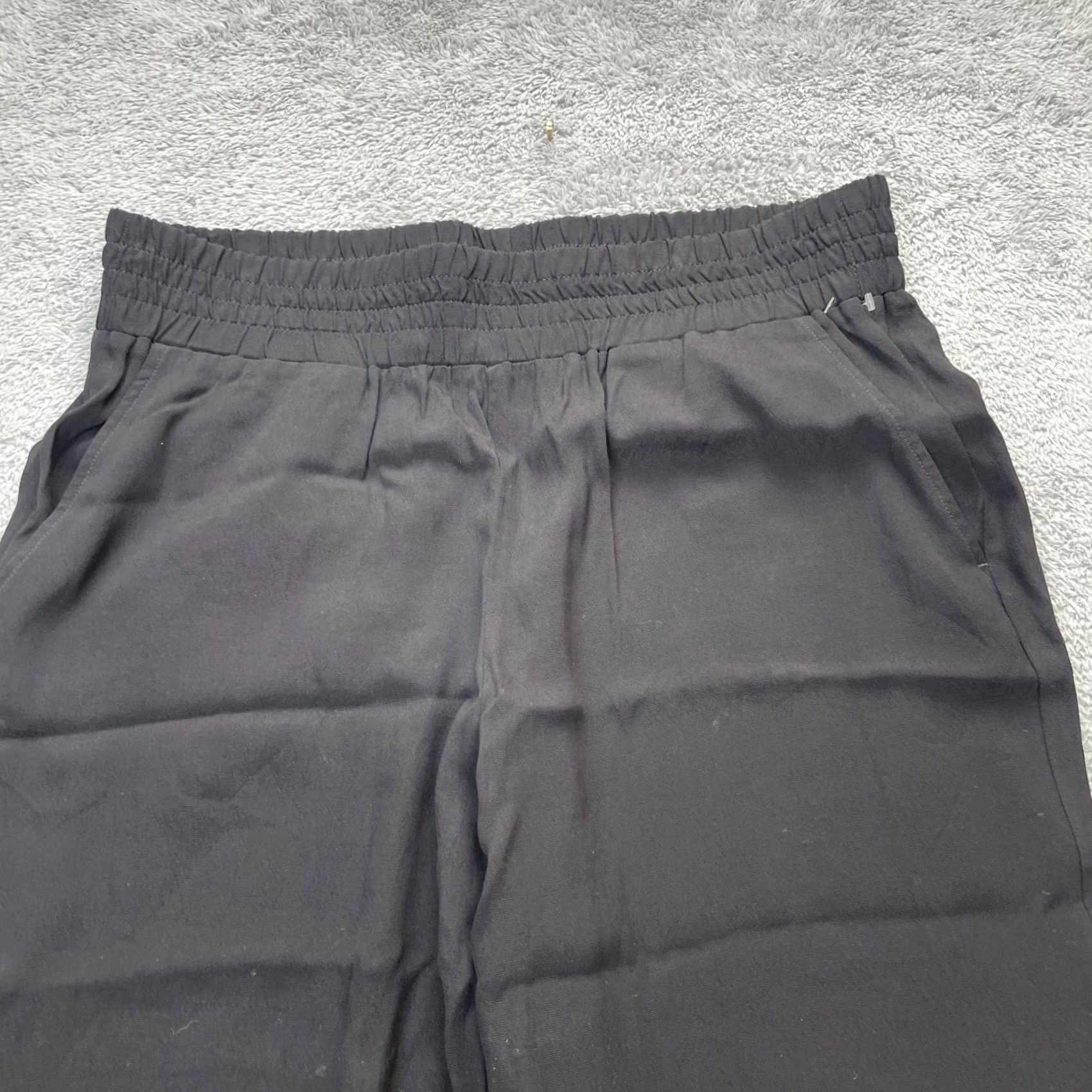 Vintage Cabi Pants Womens Large Black Cafe Lounger Wide Leg Elastic Waist Relaxed Flaw Size 24" / US 00 / IT 34 - 5 Thumbnail
