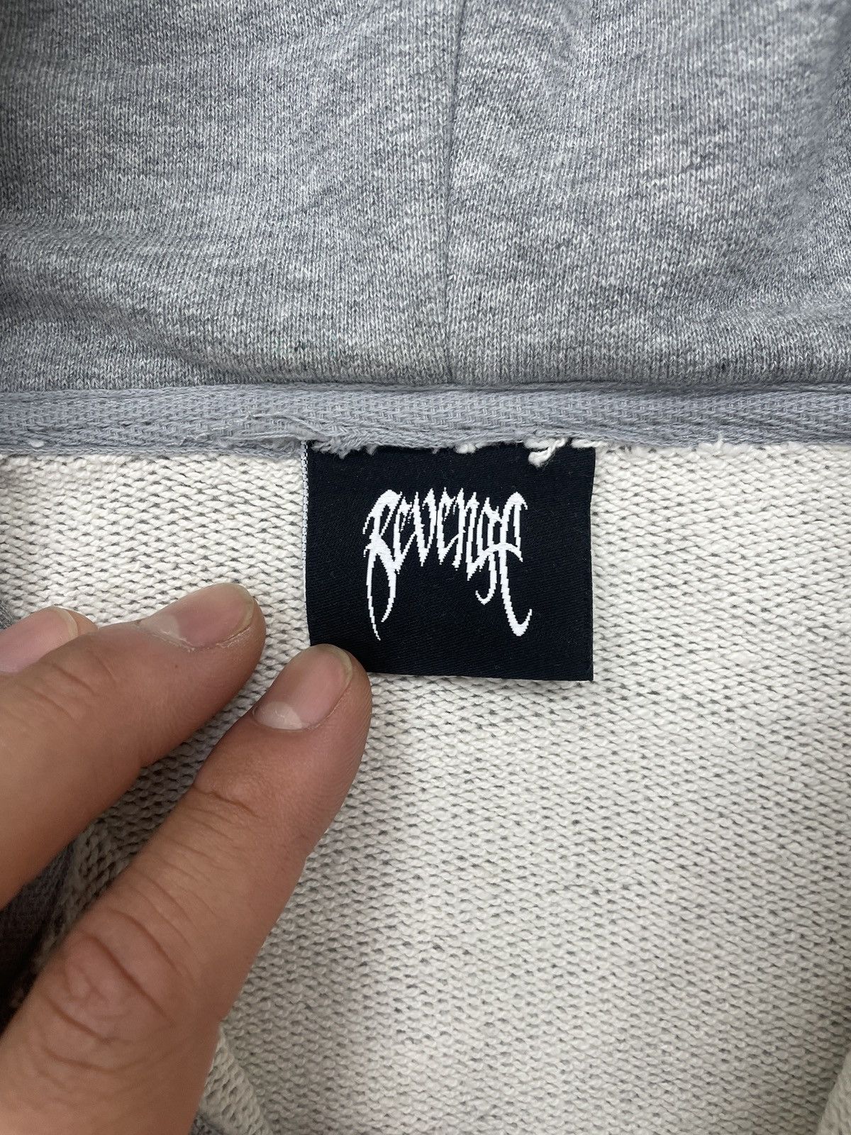 Revenge Revenge Grey Embroidered Full Zip Hoodie Size US L / EU 52-54 / 3 - 4 Thumbnail