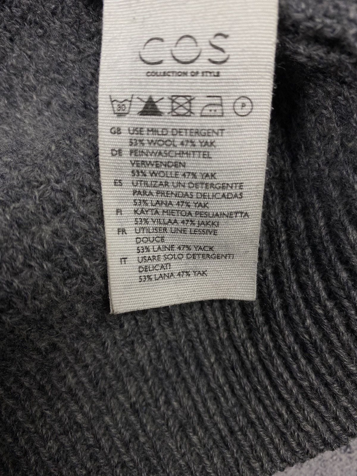 Cos Cos Wool Knit Gray Sweater Sweatshirt Designer Size US S / EU 44-46 / 1 - 8 Thumbnail