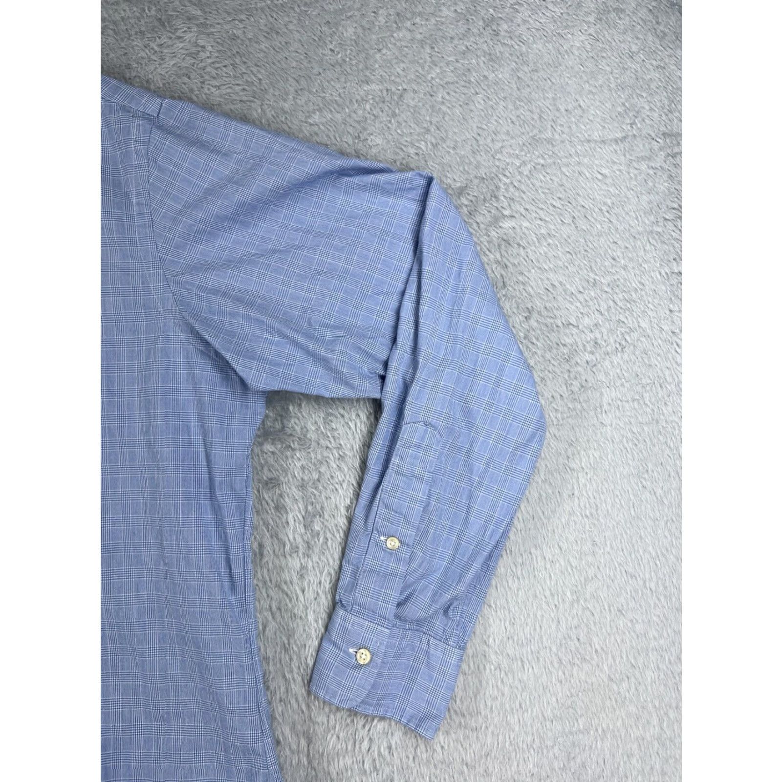 Polo Ralph Lauren VINTAGE Polo Ralph Lauren Button-Up Shirt Adult 16 Blue Plaid Cotton Custom Fit 34-35 Mens Size US L / EU 52-54 / 3 - 2 Thumbnail