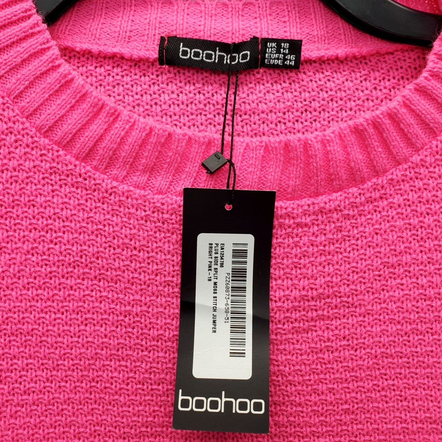 Boohoo Boohoo Pink Tunic Sweater Womens 14 Long Sleeve Pullover Moss Stitch Knit Crew Neck Casual Shirt Women Size XL / US 12-14 / IT 48-50 - 5 Thumbnail