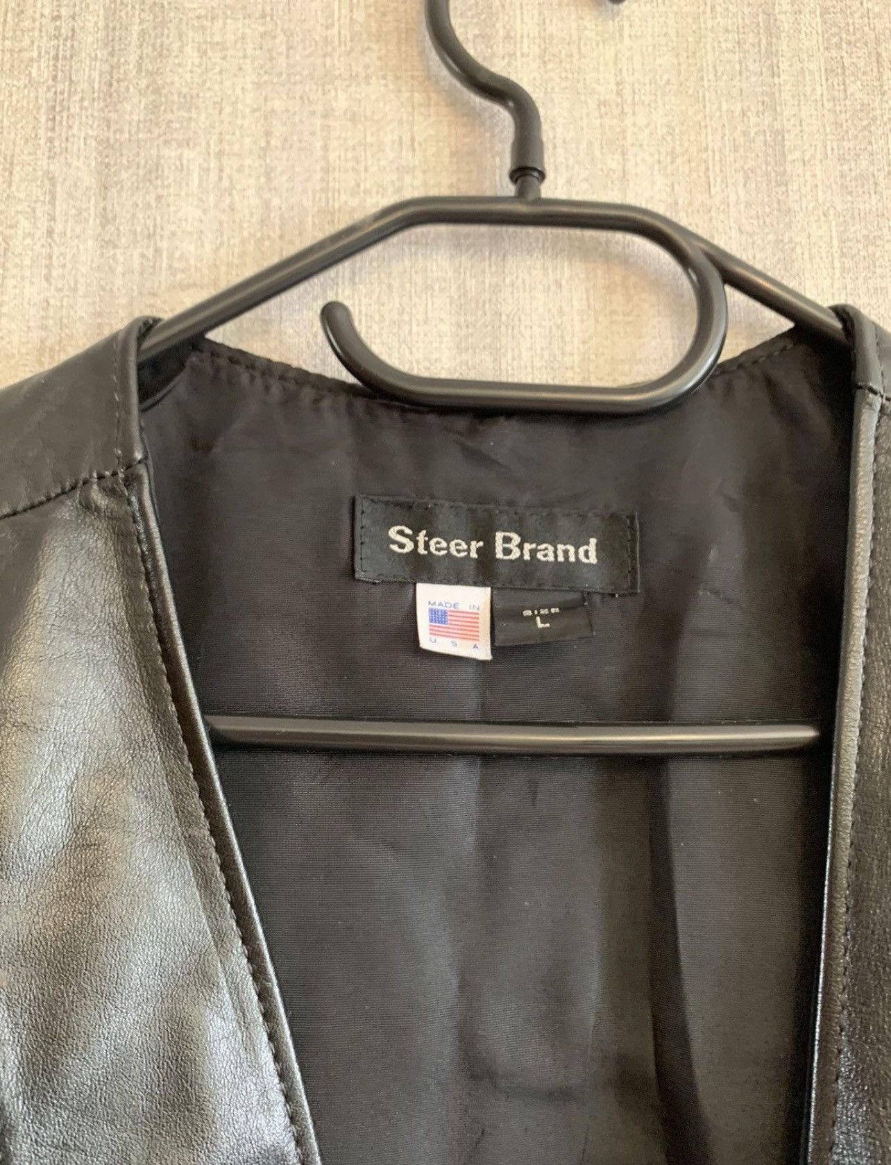 Leather Vintage Leather Vest Made in USA Size US L / EU 52-54 / 3 - 4 Thumbnail