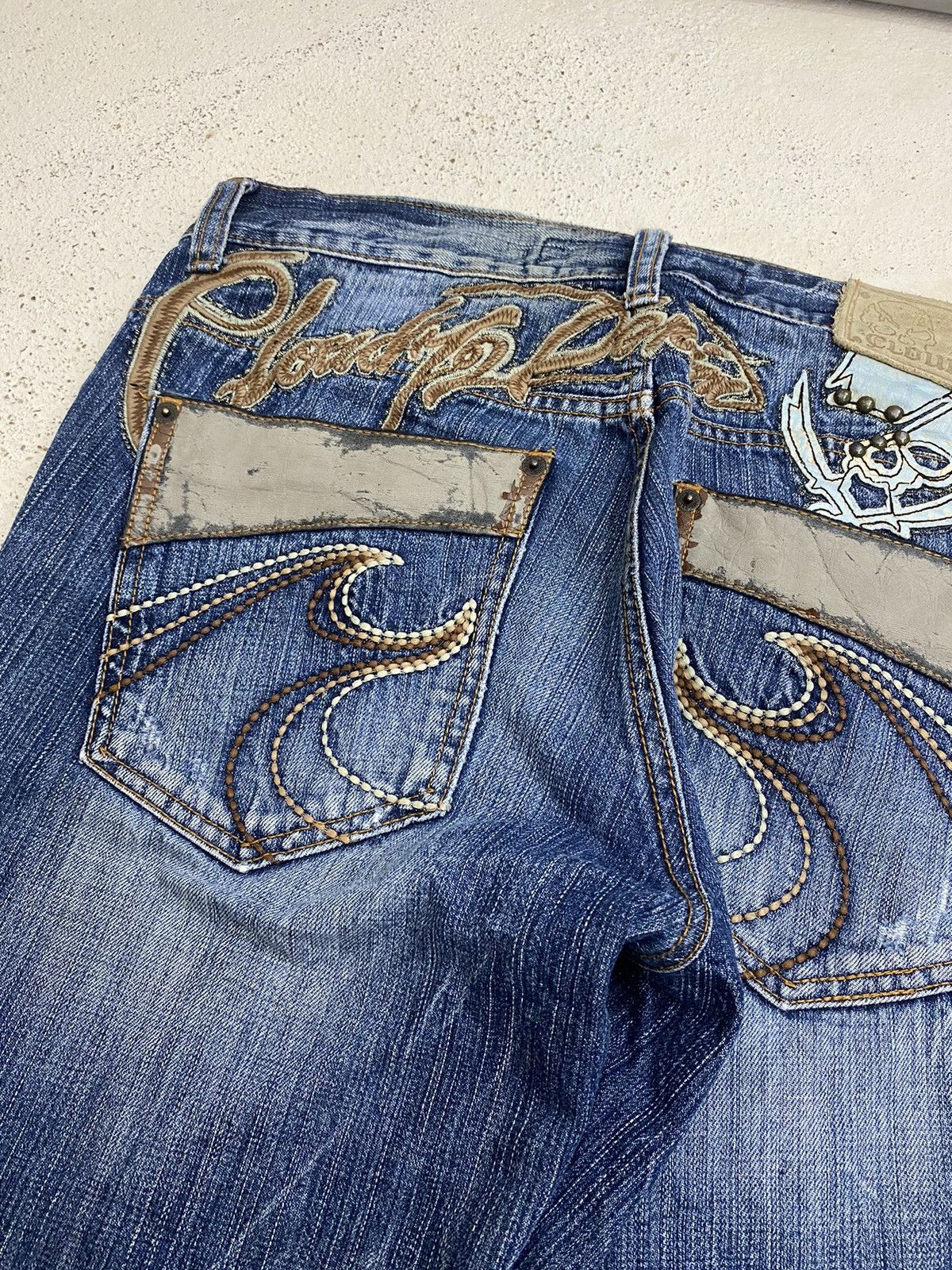 If Six Was Nine × Japanese Brand × Le Grande Bleu (L.G.B.) Cloud 72 Denim Surf Patch of Pirates Blue Way Distressed Size US 33 - 17 Thumbnail
