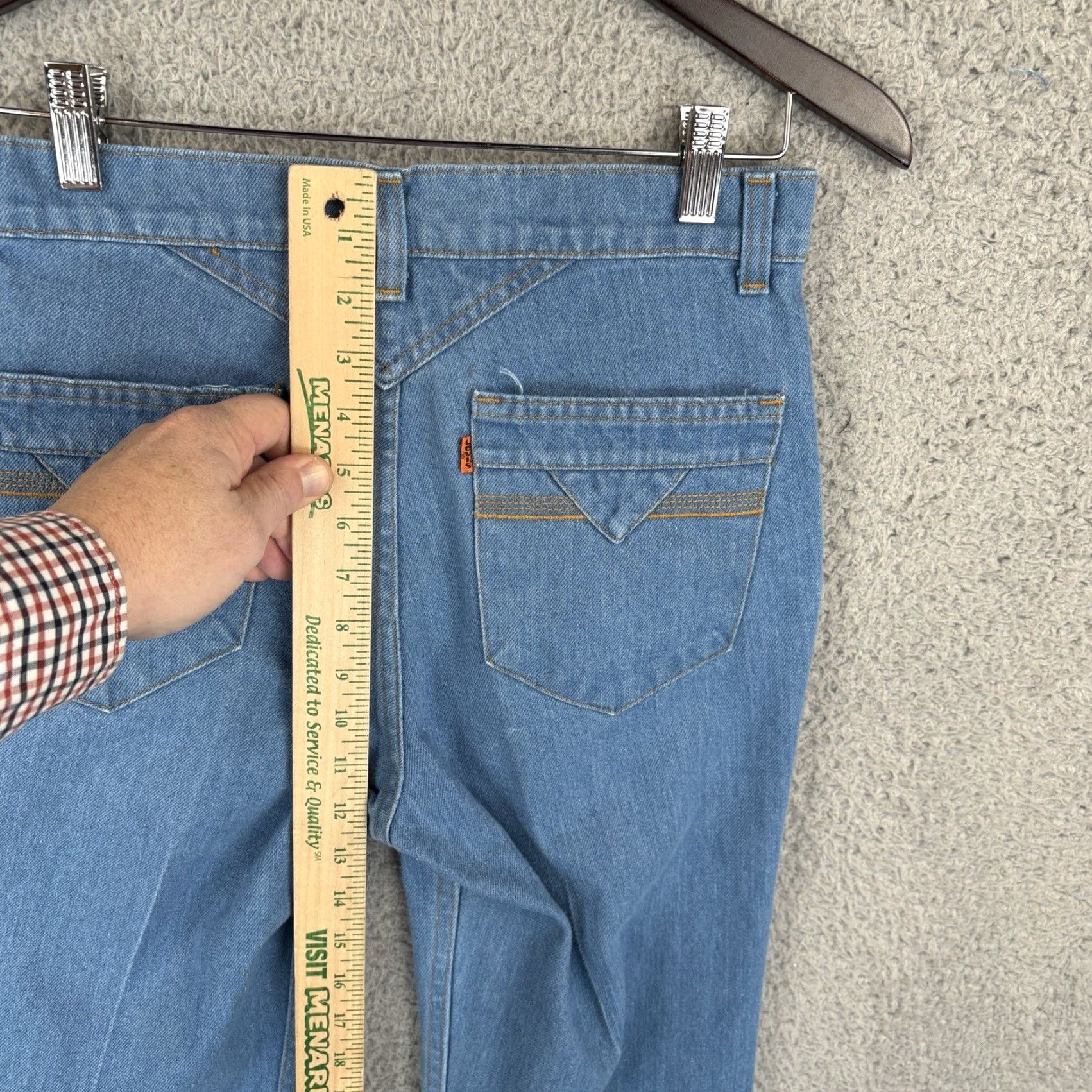 Levi's VINTAGE Levi's Jeans Mens 30x34 Orange Tab Talon 42 Zipper 1970s Denim Blue 5-Pocket Design Size US 29 - 6 Thumbnail