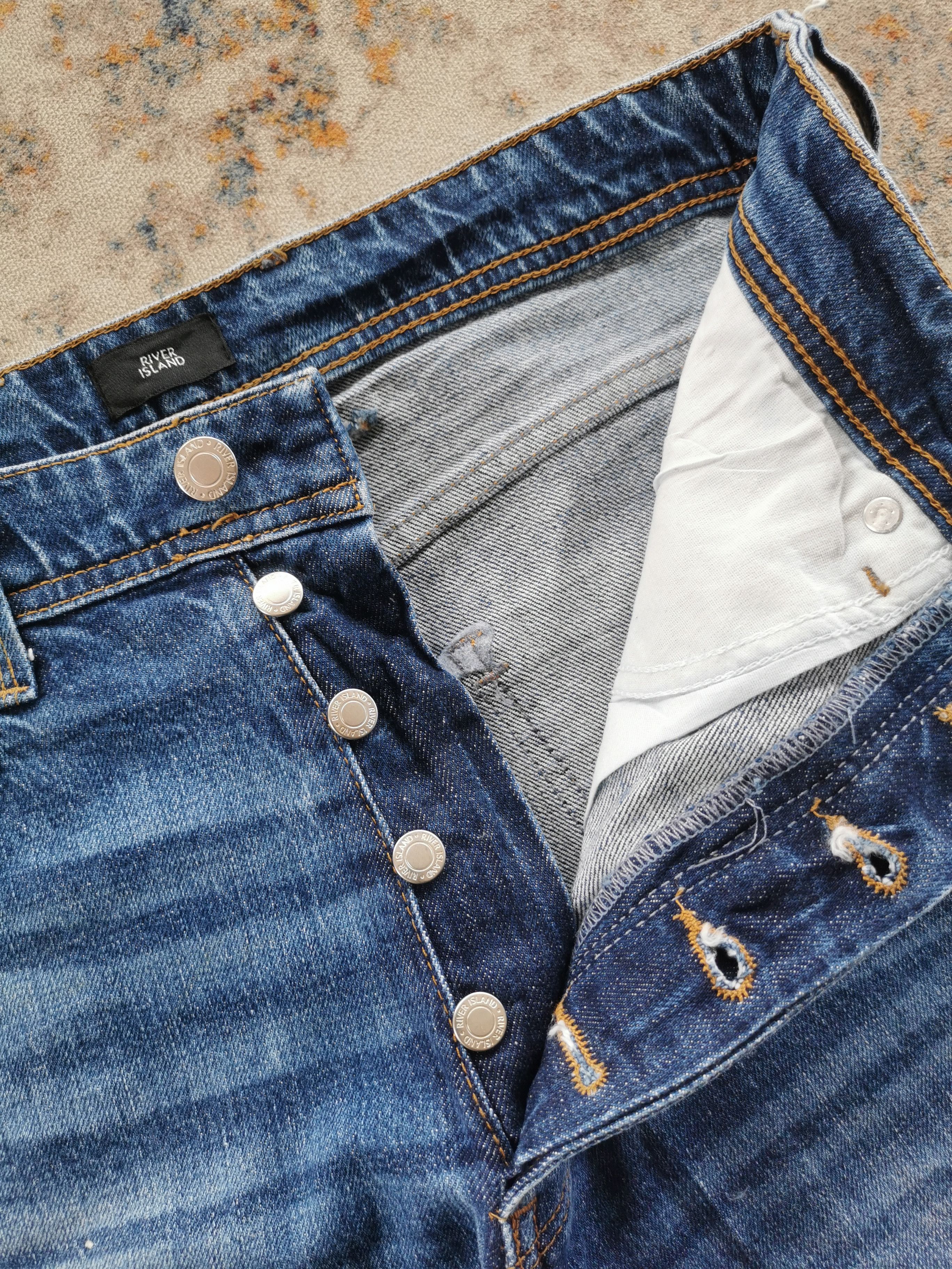 River Island River Island Thrashed Baggy Jeans Size US 32 / EU 48 - 3 Thumbnail