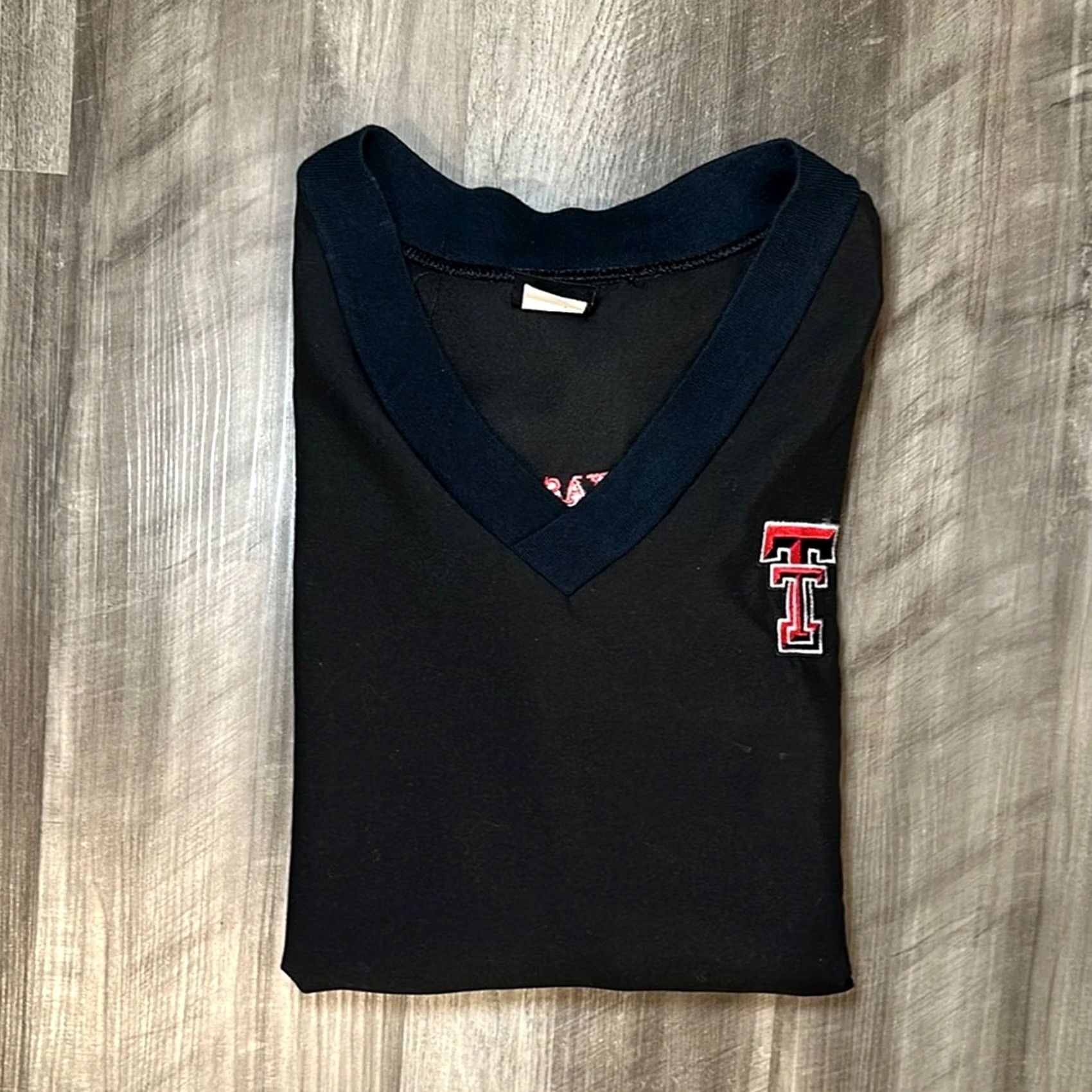 X-LARGE VINTAGE Datrek Texas Tech Red Raiders Pullover Sweatshirt - Black, Large, Men Size US L / EU 52-54 / 3 - 2 Thumbnail