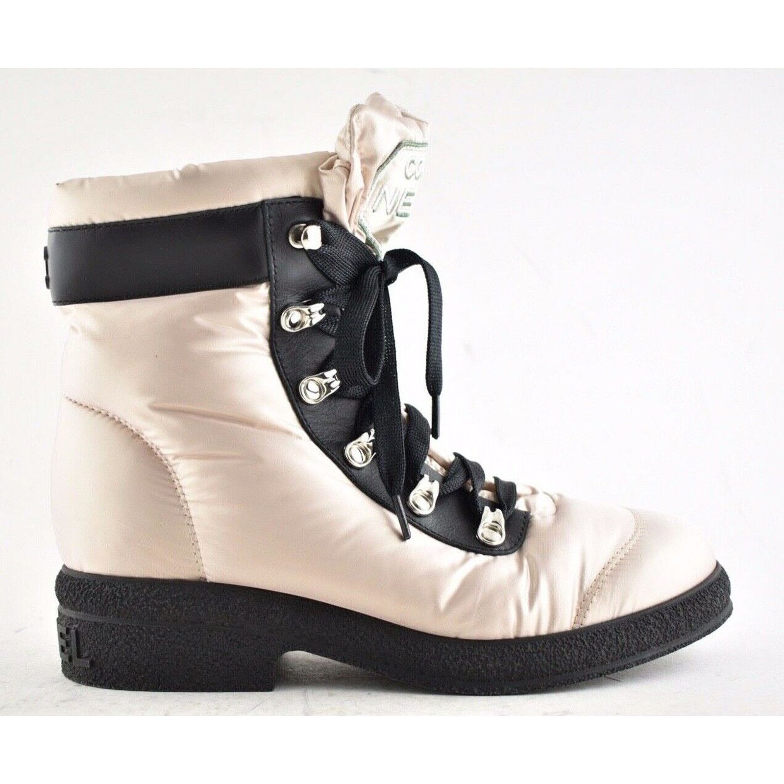 Chanel 18B Pink Black Nylon CC Logo Coco Neige Snow