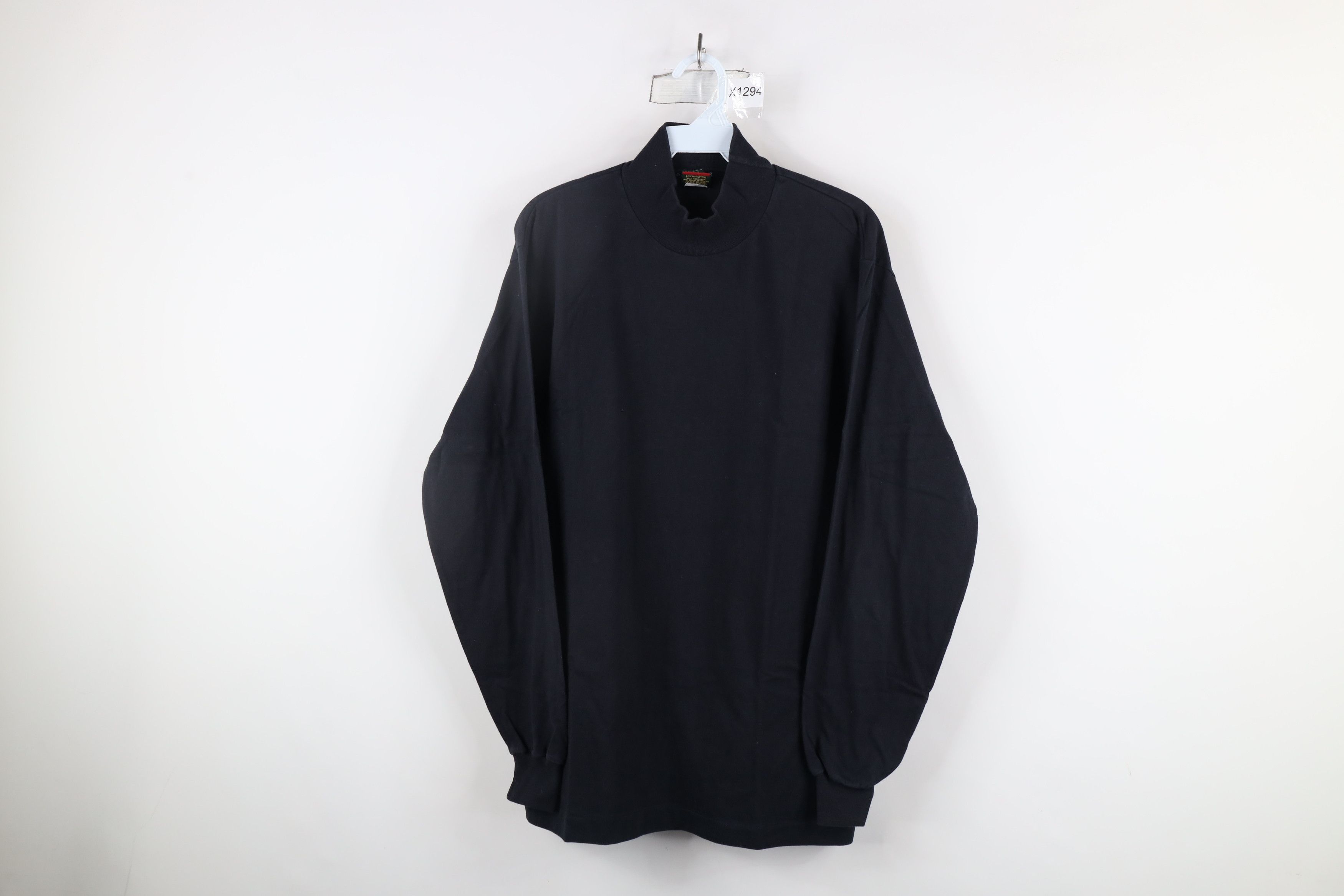 Vintage Vintage 90s Streetwear Mock Neck Long Sleeve T-Shirt USA Size US L / EU 52-54 / 3 - 1 Thumbnail