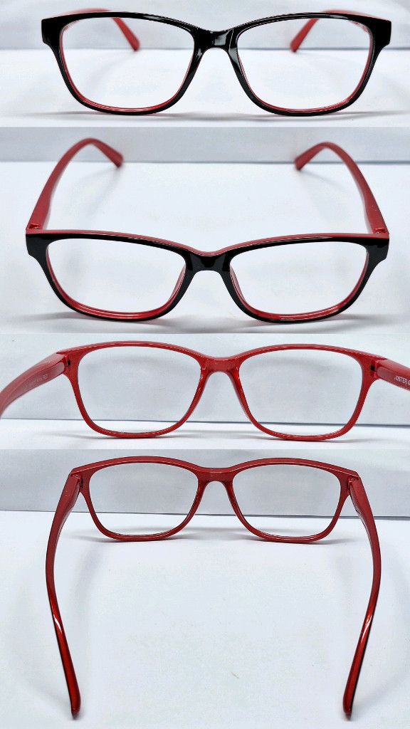 Foster Grant FOSTER GRANT NS1022 Glasses Frame Black & Red Unisex 52mm Size ONE SIZE - 6 Thumbnail