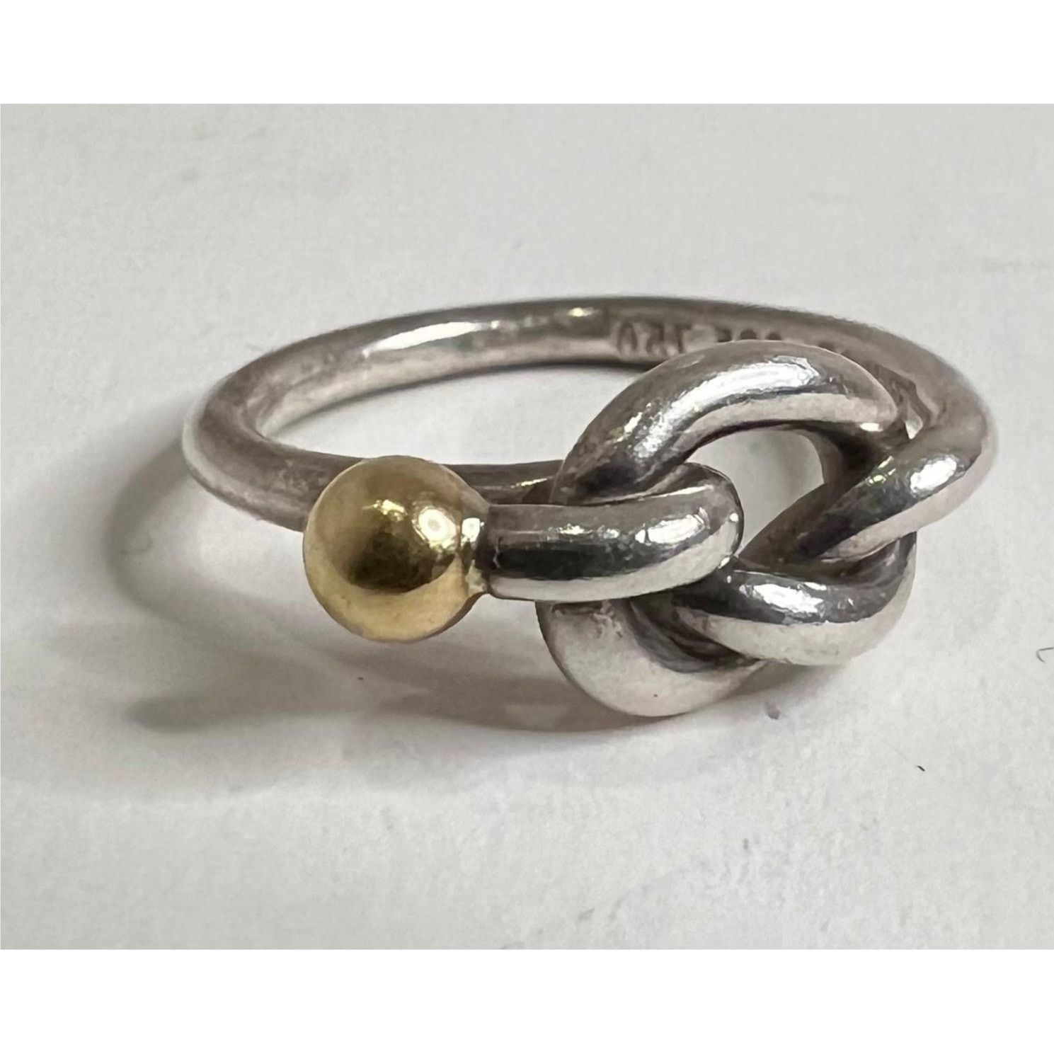 Tiffany & Co. Tiffany & Co. 925, 18K Yellow Gold Love Knot Ring Size 5.5 Size ONE SIZE - 2 Thumbnail
