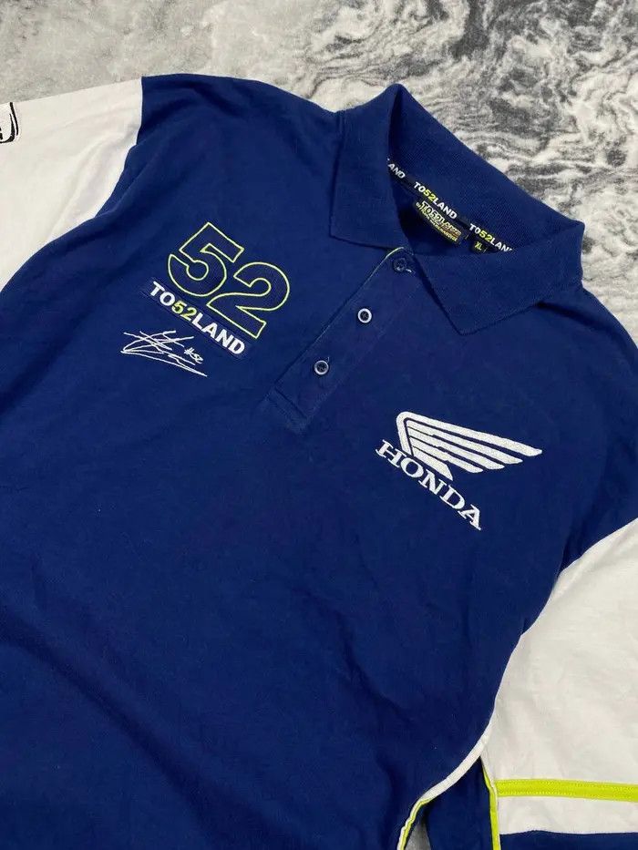 Honda Vintage Ten Kate Honda Racing Polo Shirt Motobike To52land Size US XL / EU 56 / 4 - 2 Thumbnail
