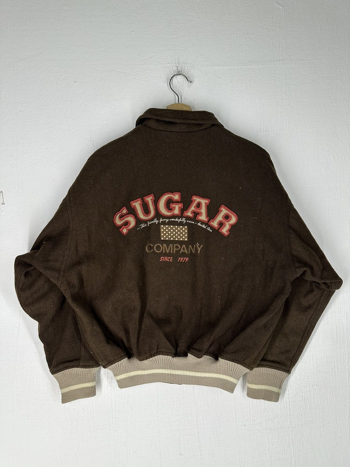 Vintage Vintage 90’s Nougat Sugar Co. LTD Varsity Wool Jacket Size US M / EU 48-50 / 2 - 1 Thumbnail