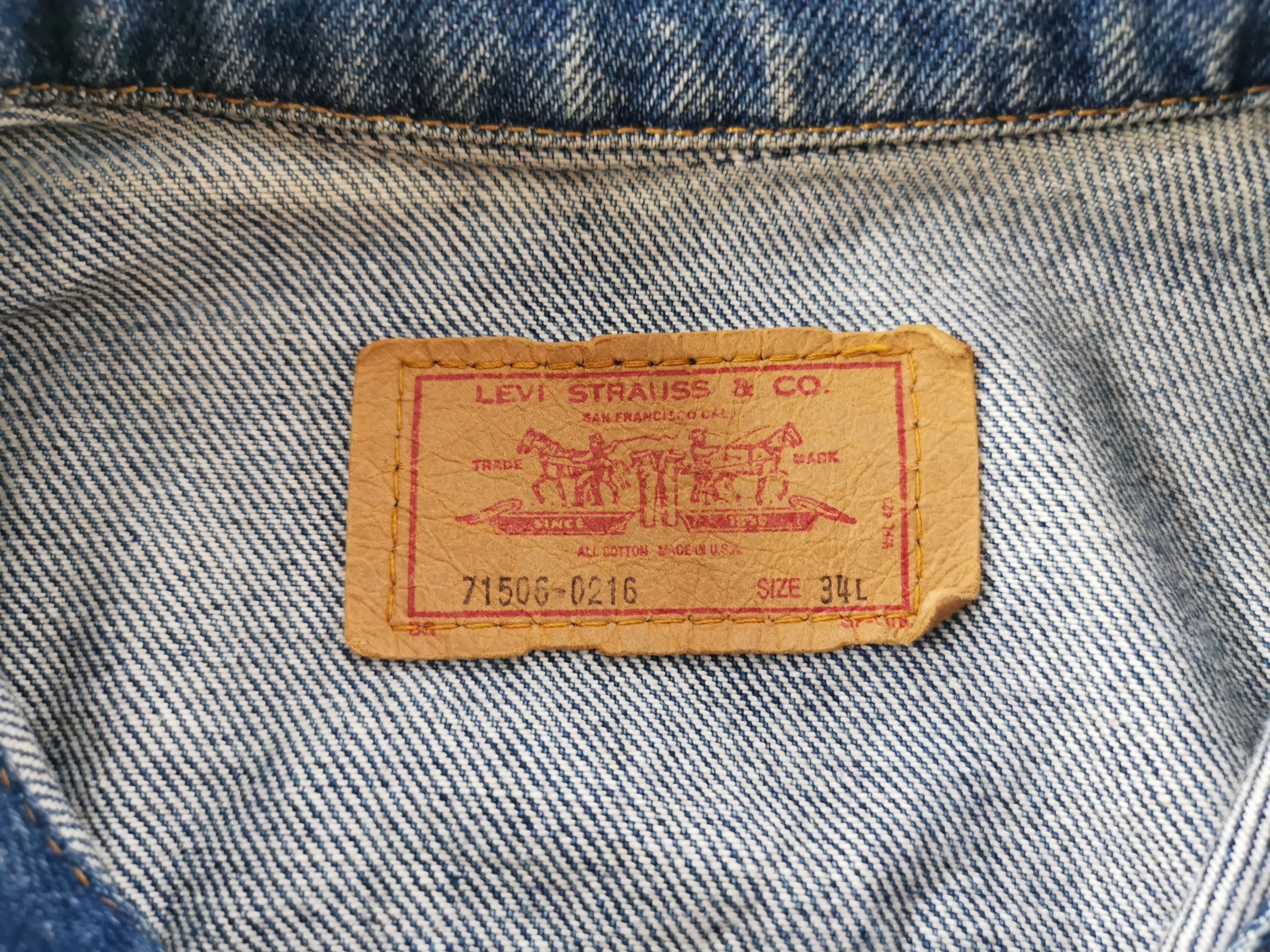 Distressed Vintage 80s Levis 71506-0216 Trucker Denim