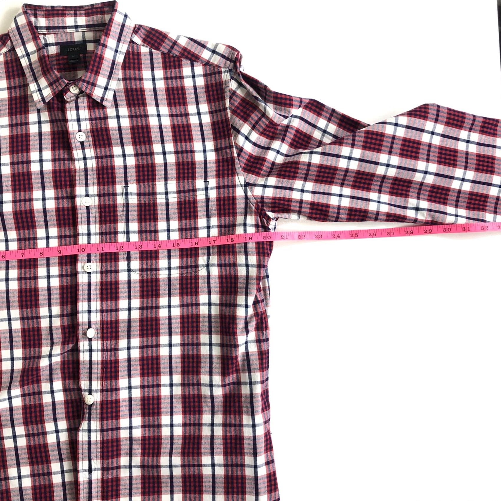 J.Crew J.CREW Button-Up Shirt Mens Medium Plaid Blue Red Long Sleeve Collar Casual Size US M / EU 48-50 / 2 - 3 Thumbnail