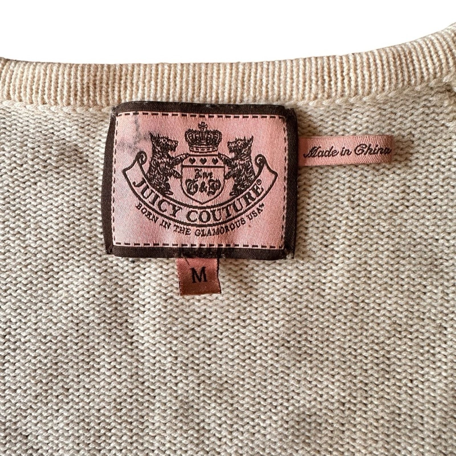 Juicy Couture Juicy Couture Wool Cashmere Blend Cardigan – Cream – Size M Size M / US 6-8 / IT 42-44 - 3 Thumbnail