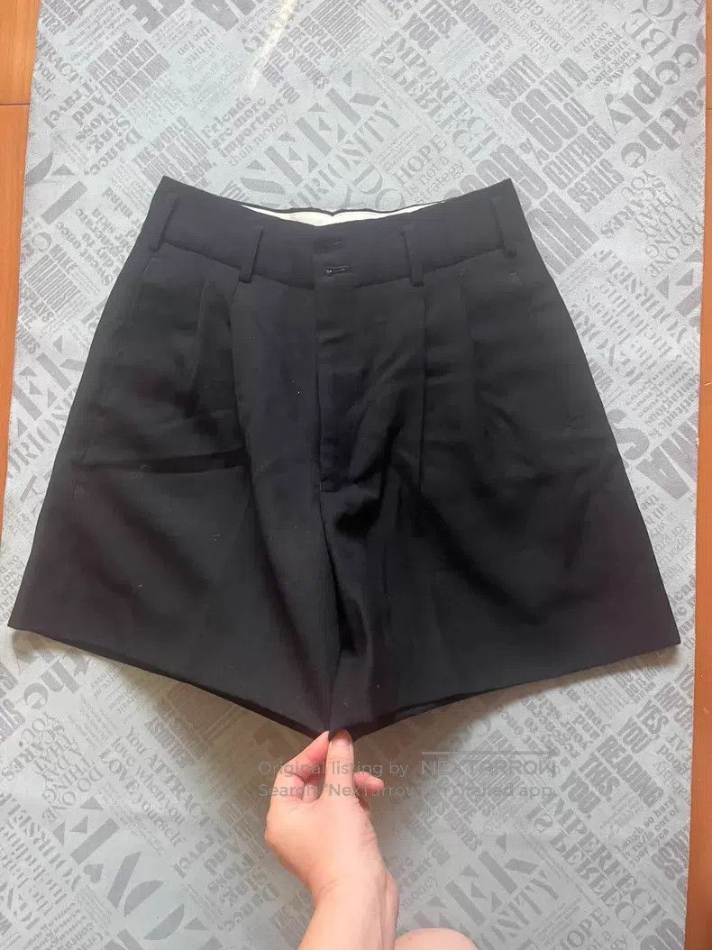 Comme des Garcons Comme Des Garcons size S Wool black shorts Size 23" - 2 Thumbnail