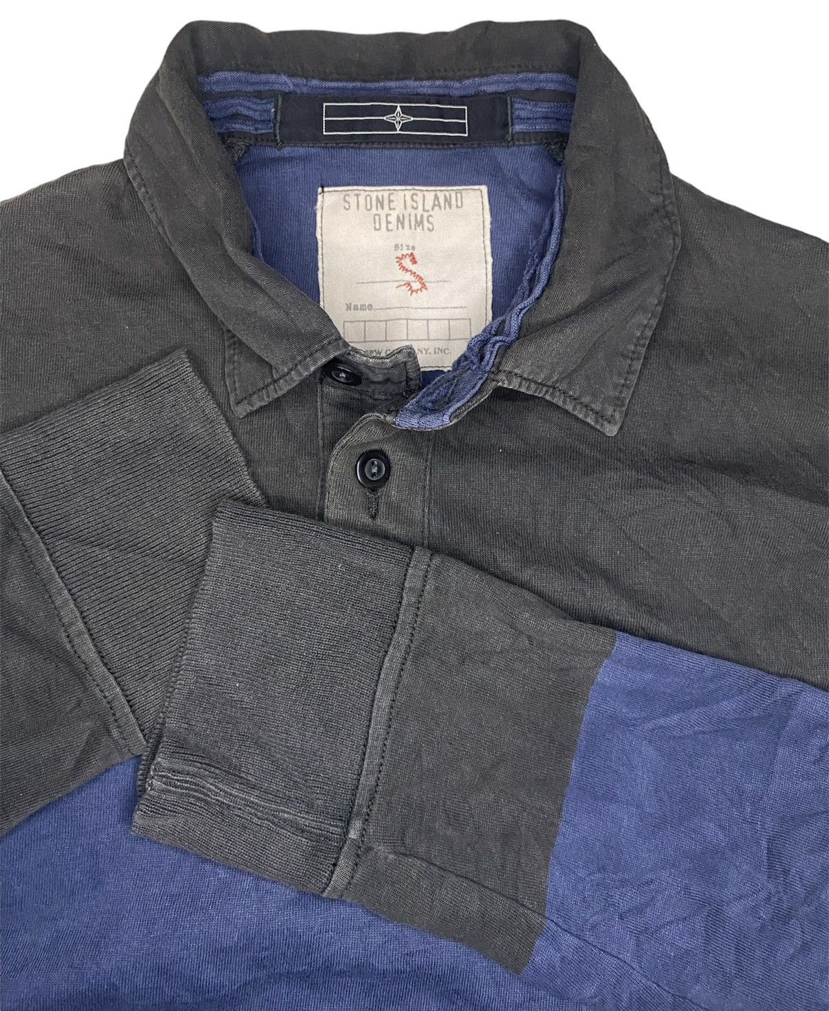 Stone Island AW08 Stone Island Denims Logo Patch Rugby Shirt Size US S / EU 44-46 / 1 - 4 Thumbnail