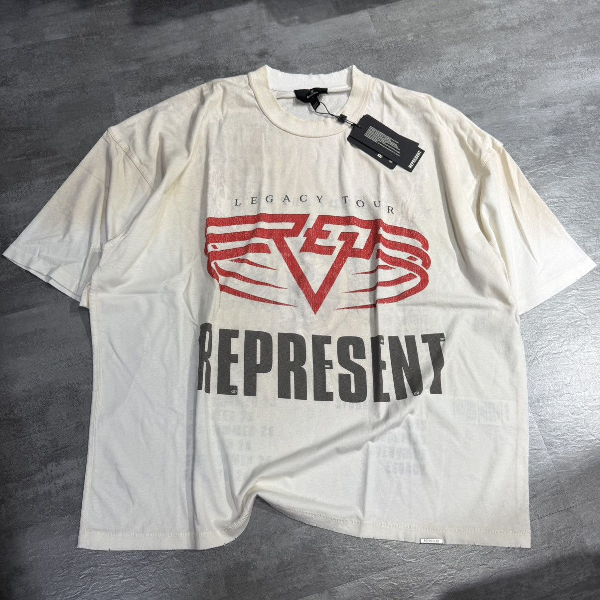 Represent Clo. Represent Reversible Living Legacy T-Shirt - Washed Ecru Size US L / EU 52-54 / 3 - 1 Thumbnail