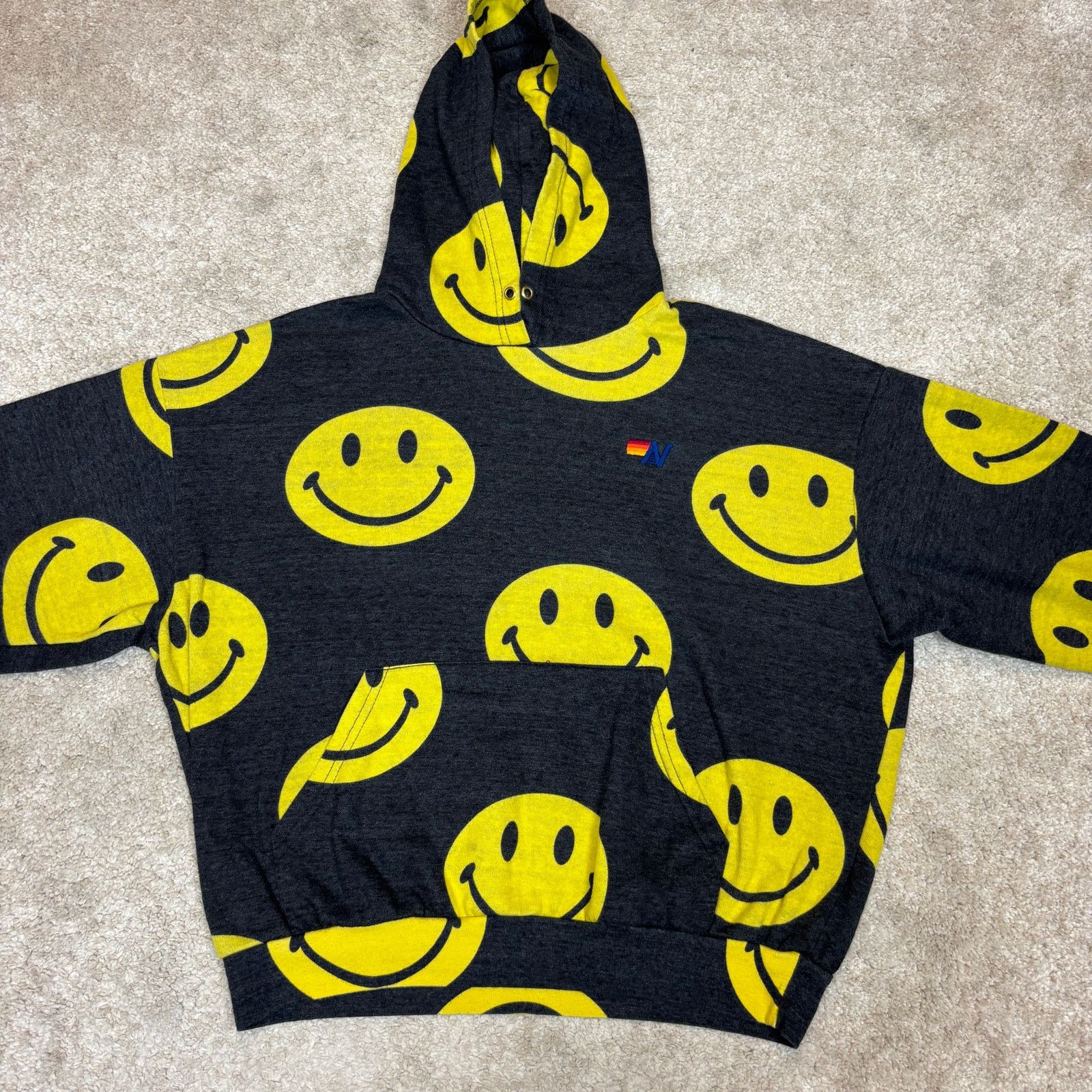 Aviator Nation Aviator Nation Smiley On Repeat AOP Hoodie Women's XS Size XS / US 0-2 / IT 36-38 - 2 Thumbnail