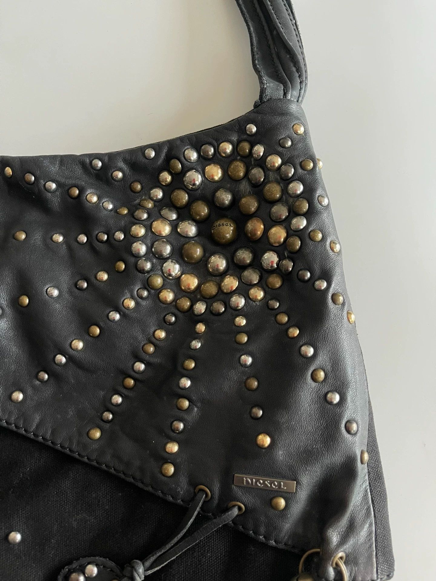 Diesel Diesel Vintage Rare Punk Rivet Canvas Crossbody Bag Size ONE SIZE - 2 Thumbnail