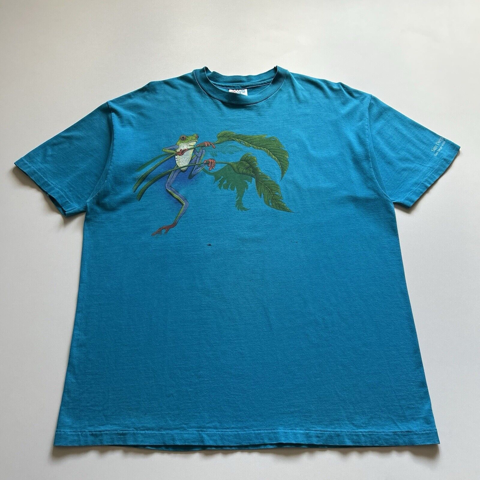 Hanes Vintage 90s Tree Frog Animal Art T Shirt XL Made In USA Rare Size US XL / EU 56 / 4 - 1 Thumbnail