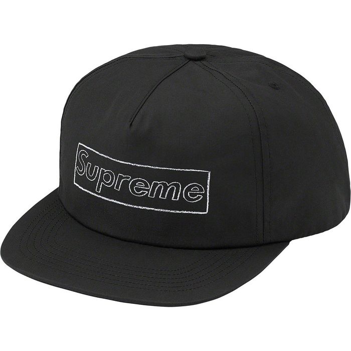 Supreme Supreme Kaws Chalk Logo 5 Panel Black | Grailed