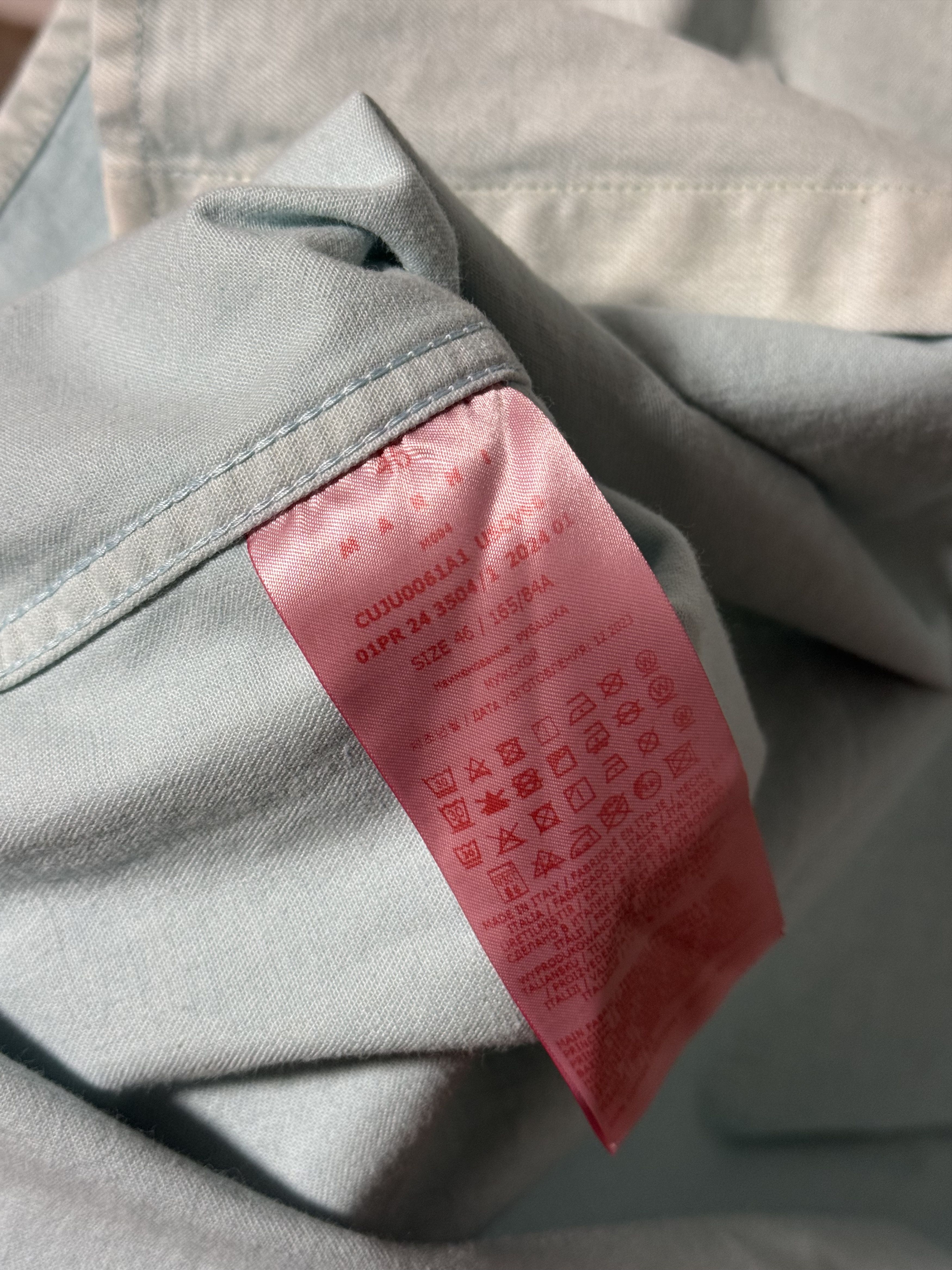 Marni Marni Flocked Denim Overshirt 'Aquamarine' Size US S / EU 44-46 / 1 - 3 Thumbnail