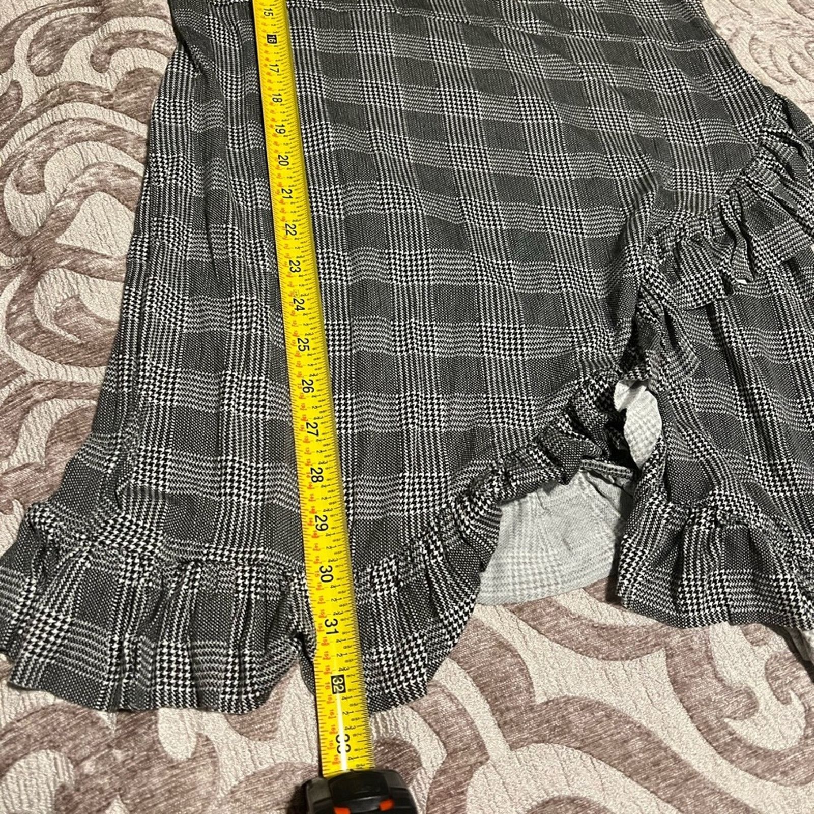 Boohoo Boohoo Grey/Black Checkered Dress Size 12 Size XL / US 12-14 / IT 48-50 - 9 Thumbnail