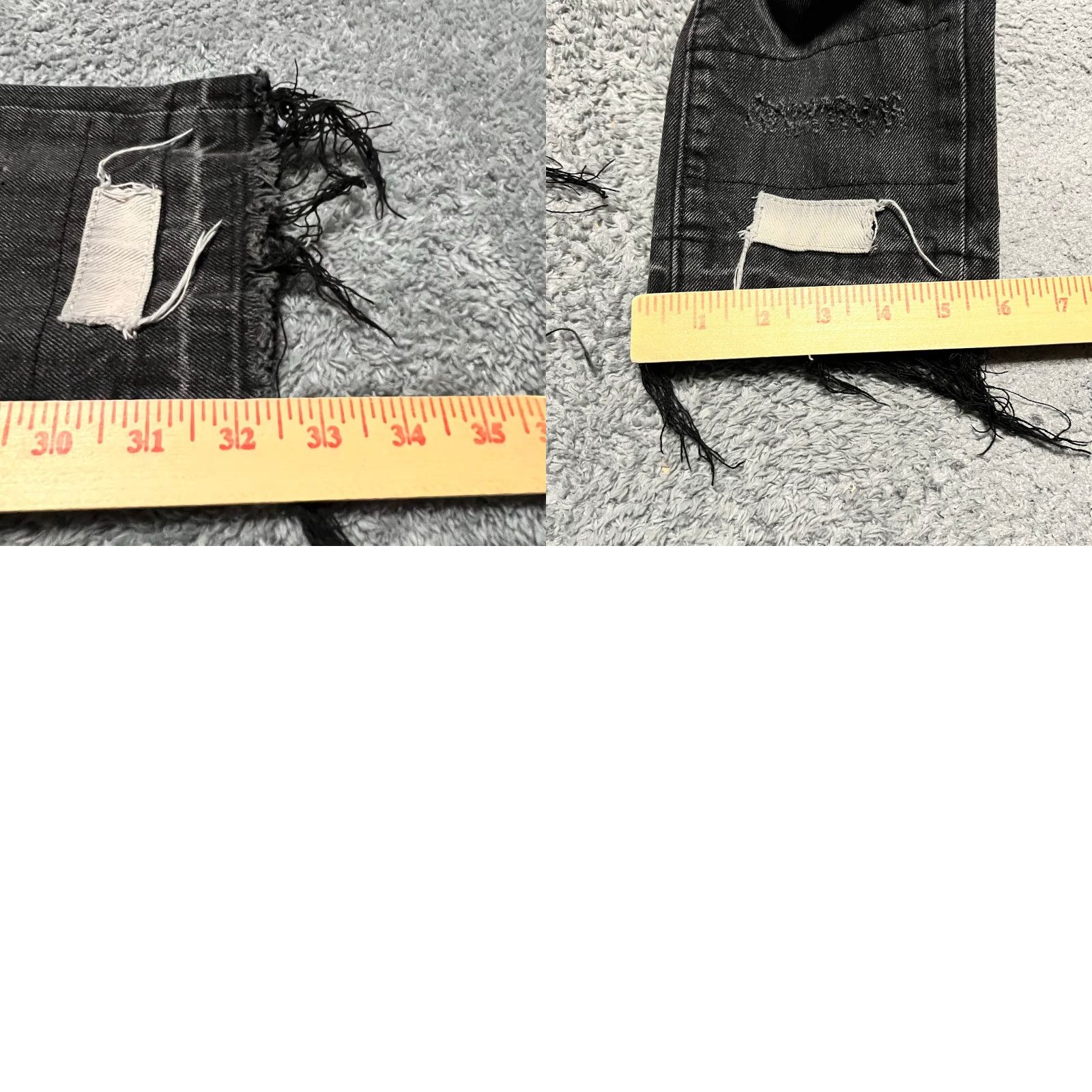 MNML MNML Jeans Mens 33 Black Distressed Slim Rope Drawstring Button Fly 34x32.5 Inseam 32 Mens Size US 33 - 8 Thumbnail