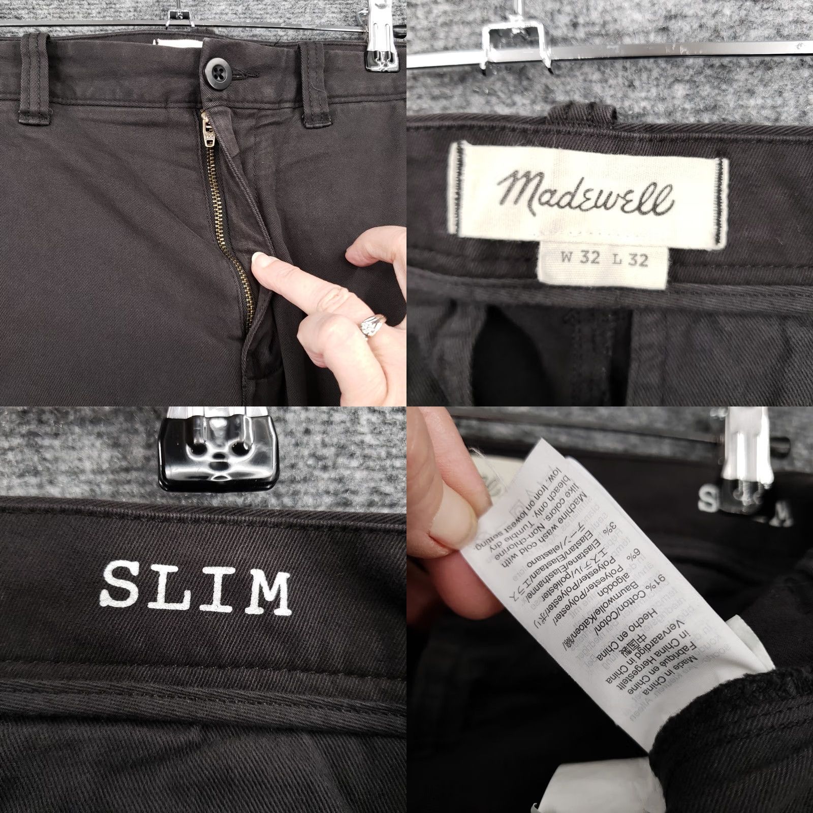 Madewell Madewell Pants Mens 32x32 Gray Penn Slim Fit Chino Straight Stretch Trousers Size US 32 / EU 48 - 8 Thumbnail