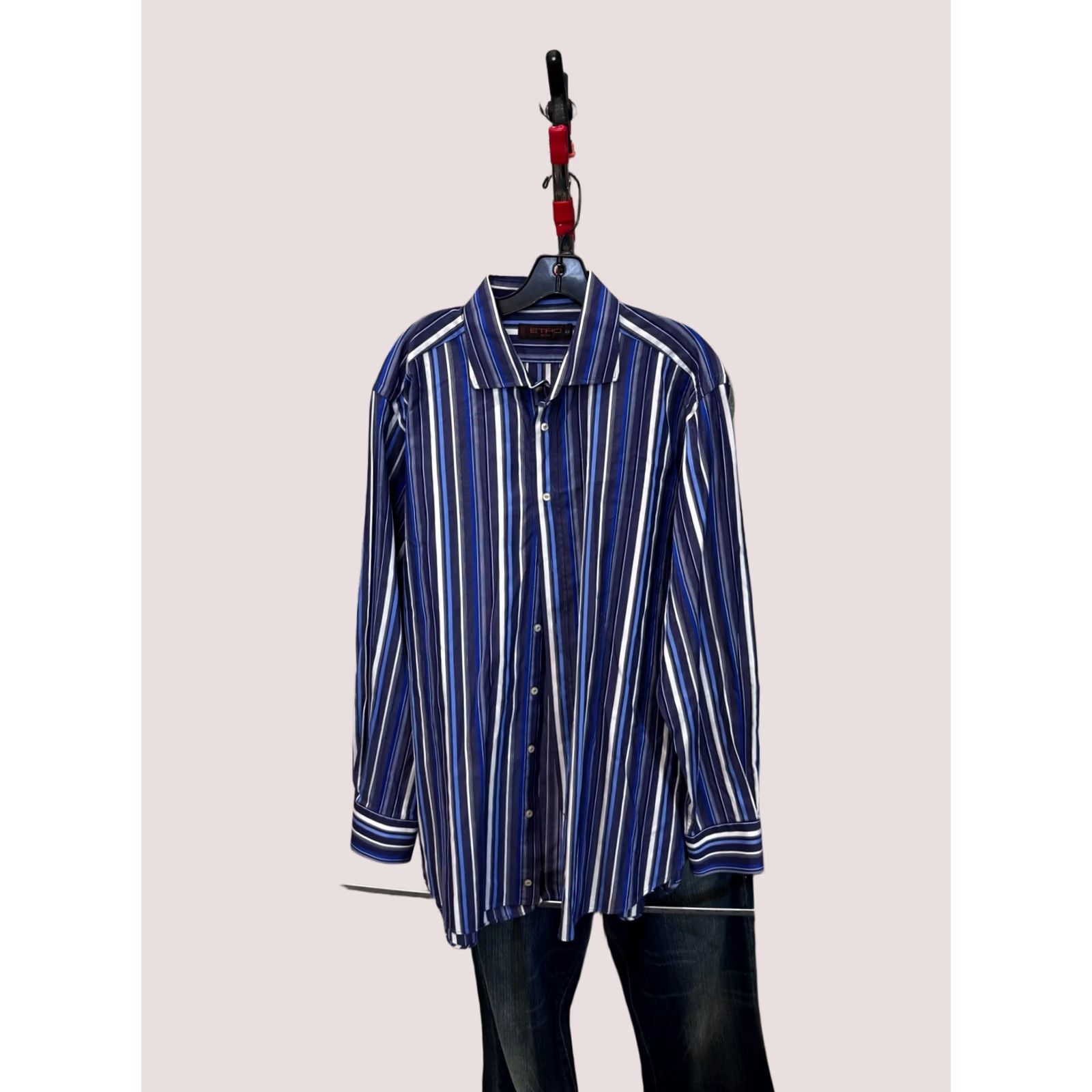 Etro Etro Milano Bold Stripe Shirt XL Men Short Sleeve Multicolor 17.5 x 36/37 Size US XL / EU 56 / 4 - 1 Thumbnail