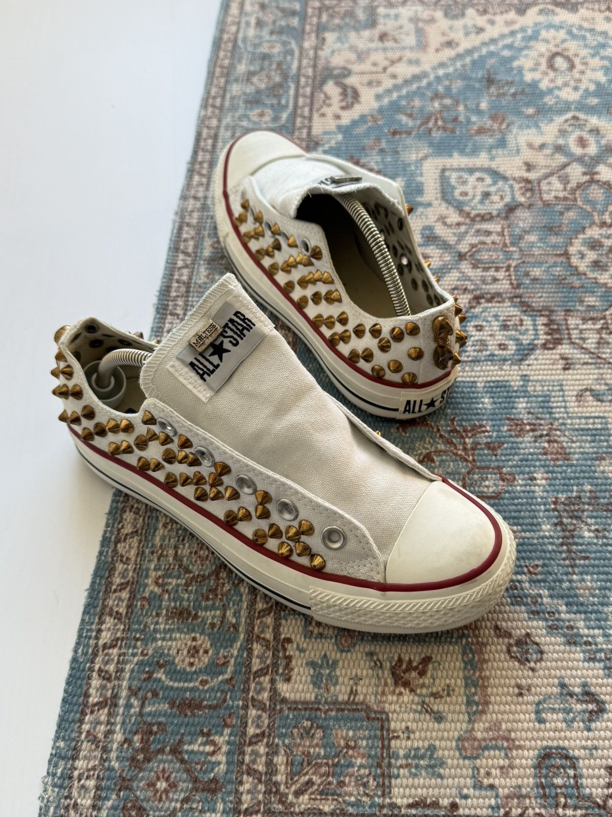 Converse Rare Converse Maltese Lab All Stars Studs Skull Shoes Sz36,5 Size US 6.5 / IT 36.5 - 4 Thumbnail