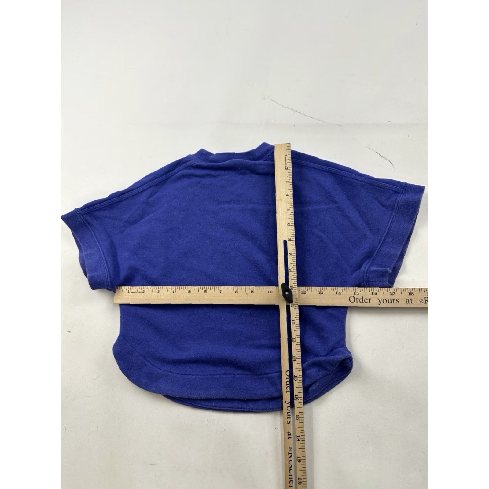 Nike Nike Shirt Womens XS Blue Crew Neck Pullover Short Sleeve Sweatshirt Fleece Size XS / US 0-2 / IT 36-38 - 4 Thumbnail