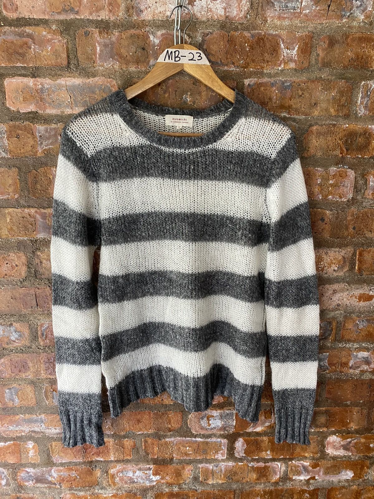 Japanese Brand 1990s Hiromichi Nakano Japan Spider Web mesh stripe grunge Size US M / EU 48-50 / 2 - 3 Thumbnail