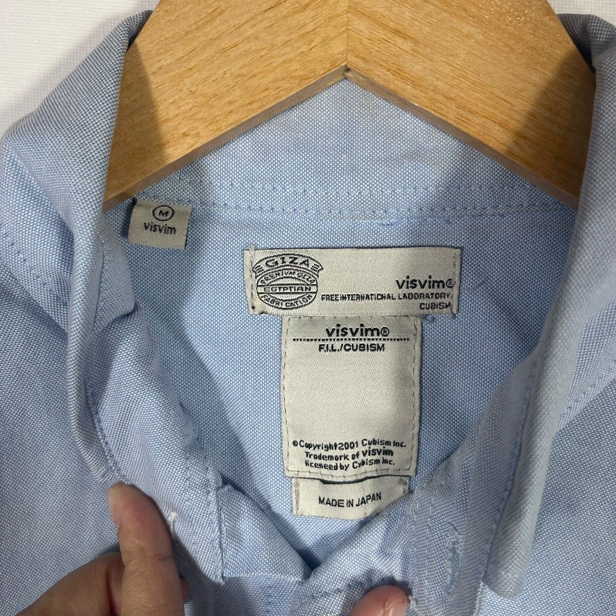 Visvim VISVIM Button-Down Oxford Shirt Light Blue Japanese Designer Size US M / EU 48-50 / 2 - 3 Thumbnail