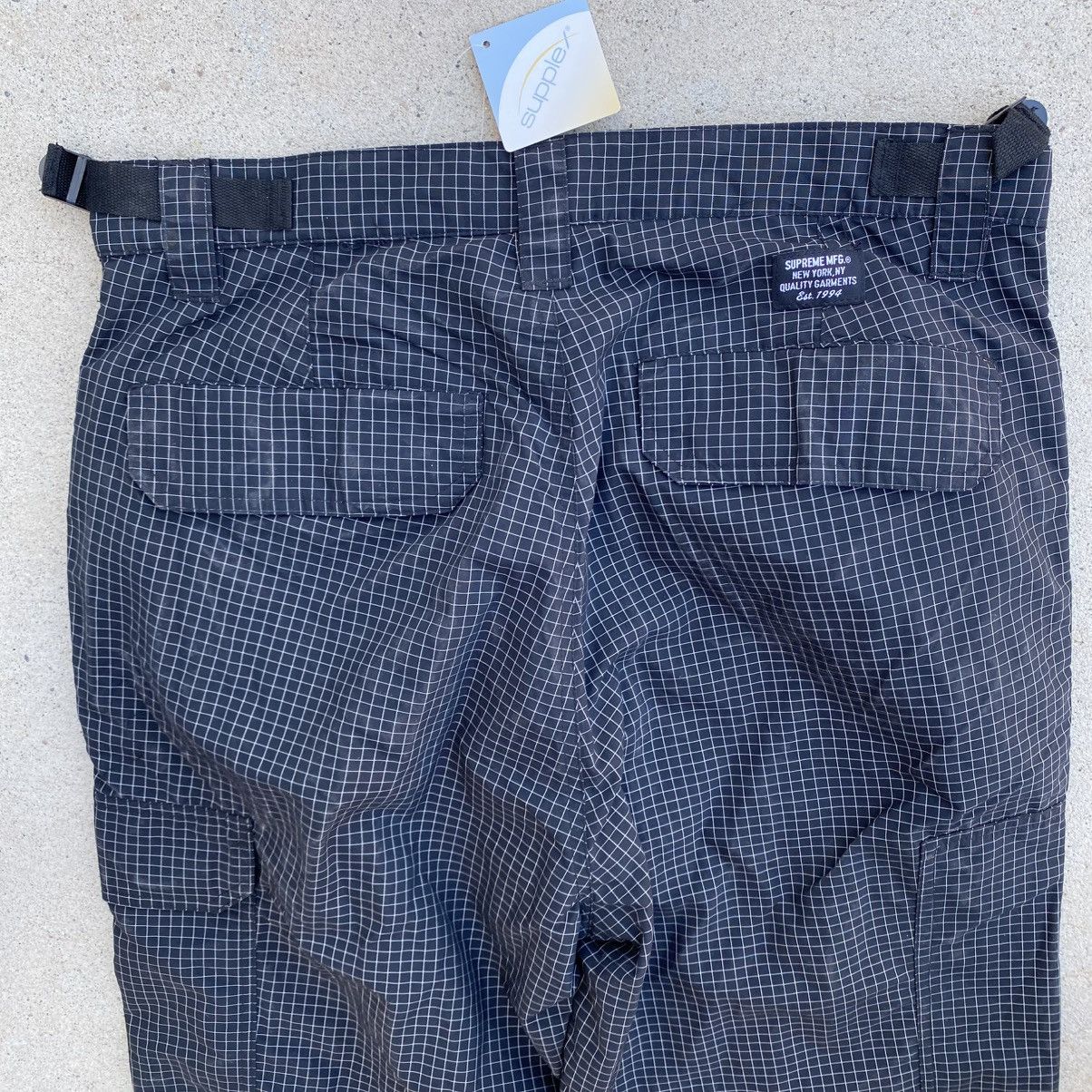 Supreme Supreme Support Unit Nylon Cargo Pants Black Grid 2021 Size US 30 / EU 46 - 7 Thumbnail